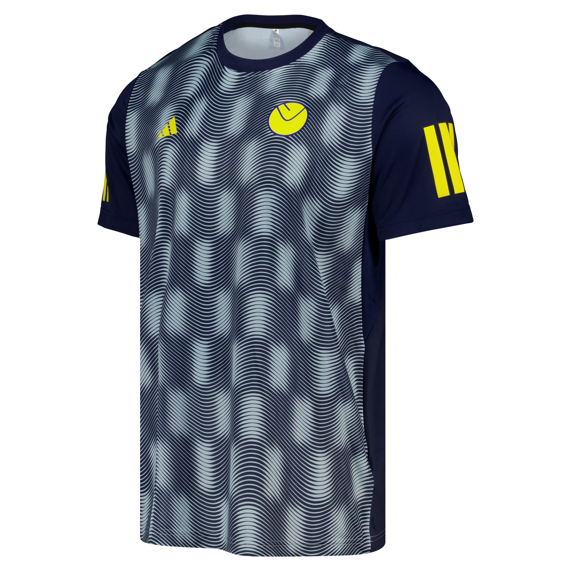 Leeds United adidas Patterned Padel T-Shirt - Navy, , rebel_hi-res