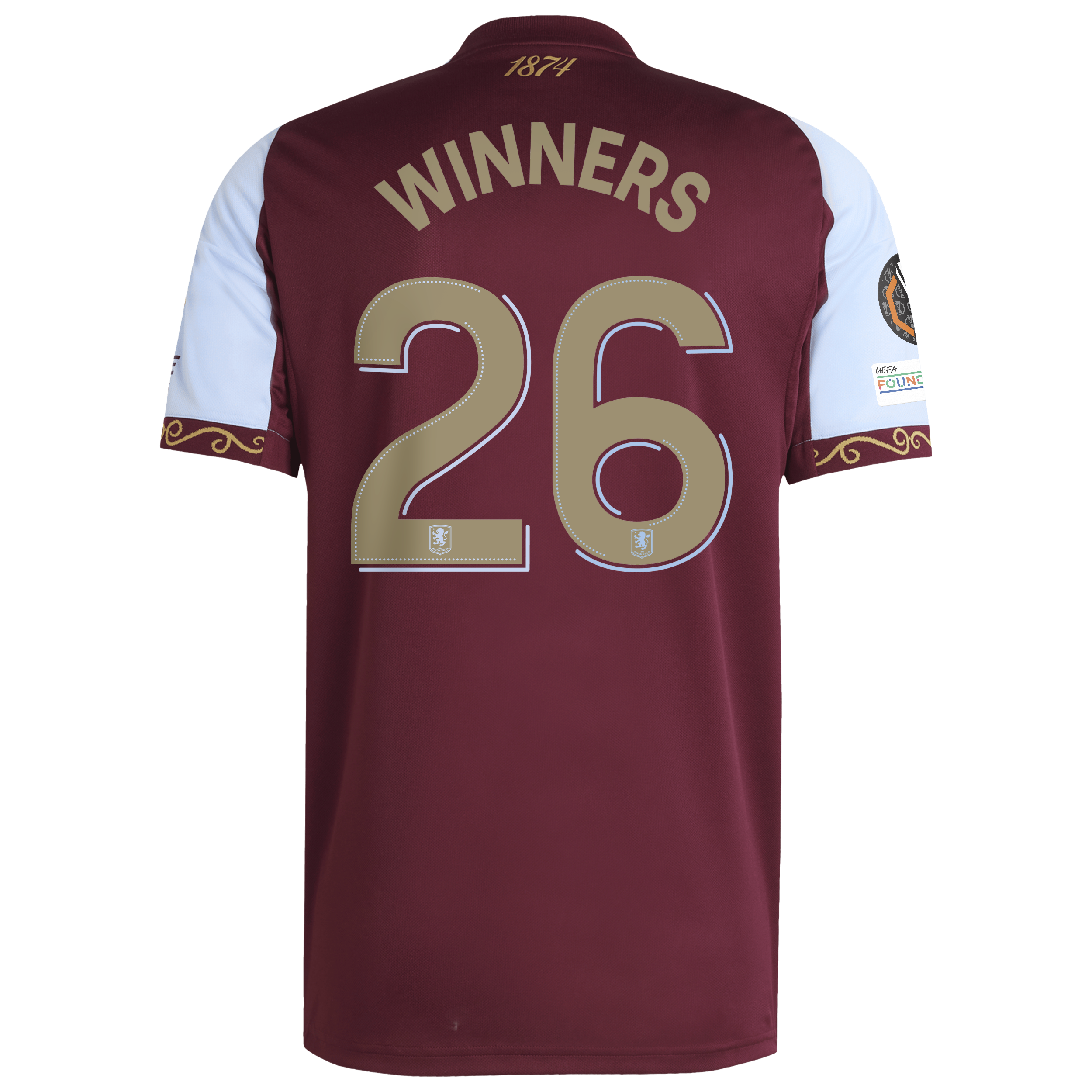 Aston Villa adidas Home Shirt 2025-26 - UEFA Europa League Winners, , rebel_hi-res