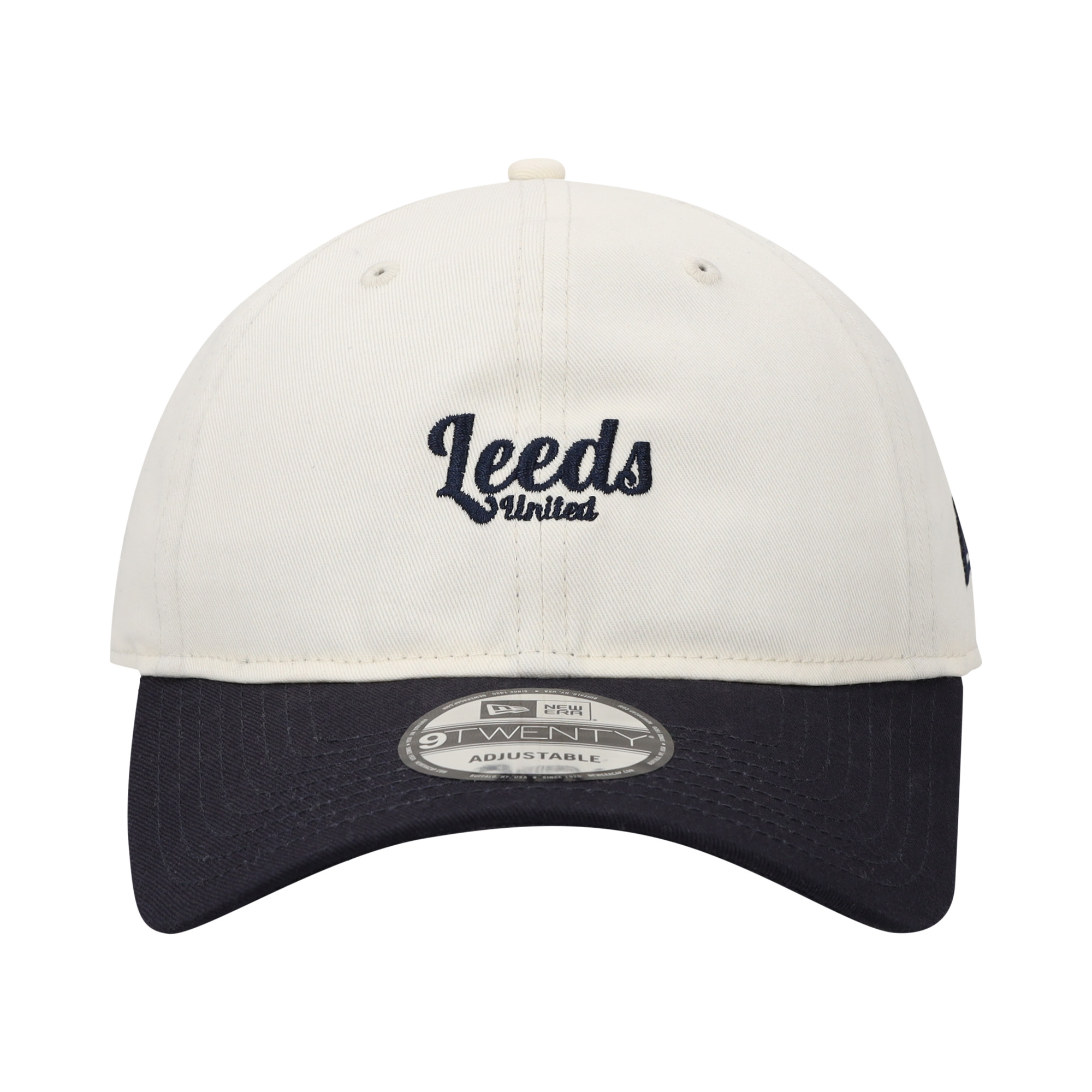 Leeds United New Era Heritage 9TWENTY - Cream/Navy - Unisex, , rebel_hi-res
