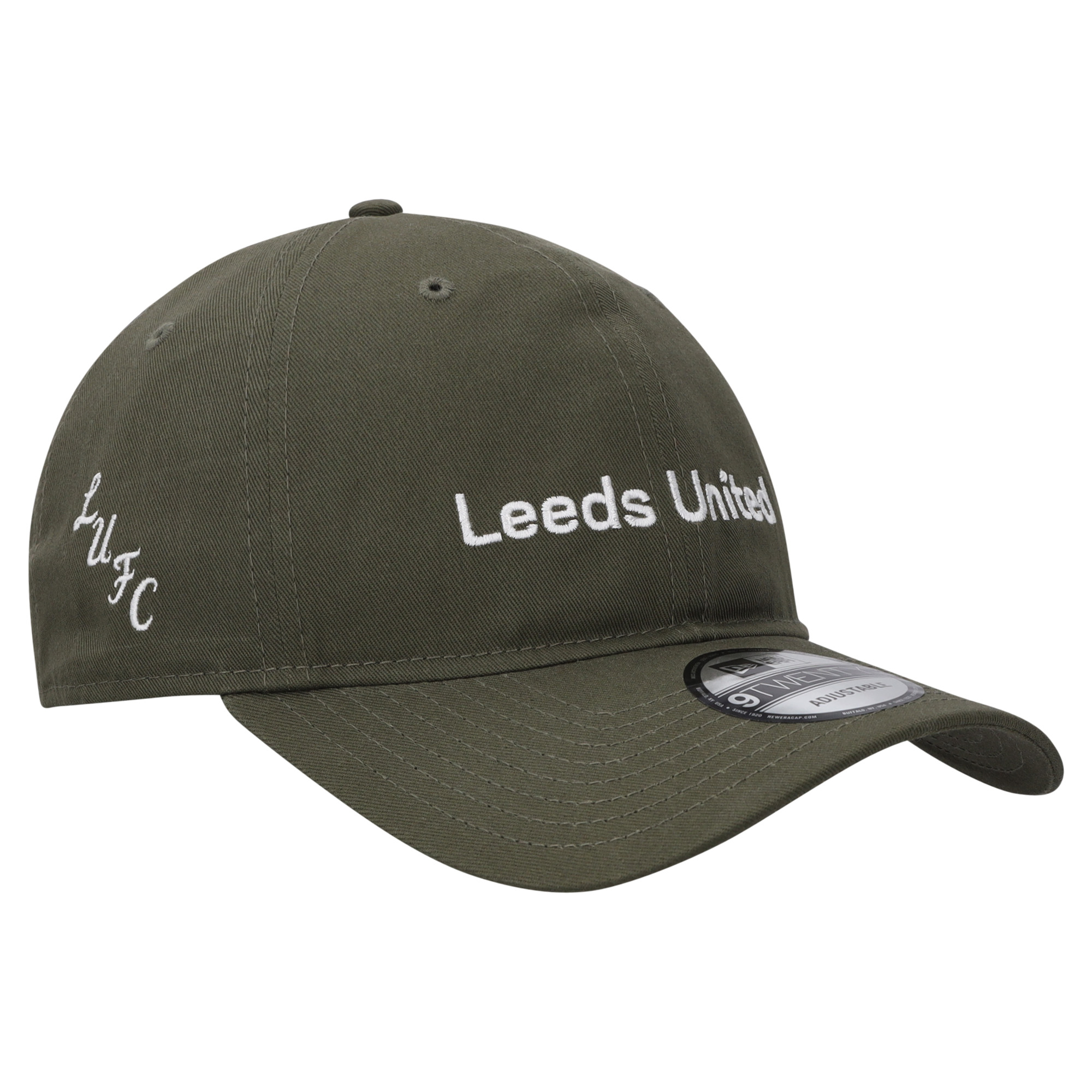 Leeds United New Era Wordmark 9TWENTY - Olive - Unisex, , rebel_hi-res