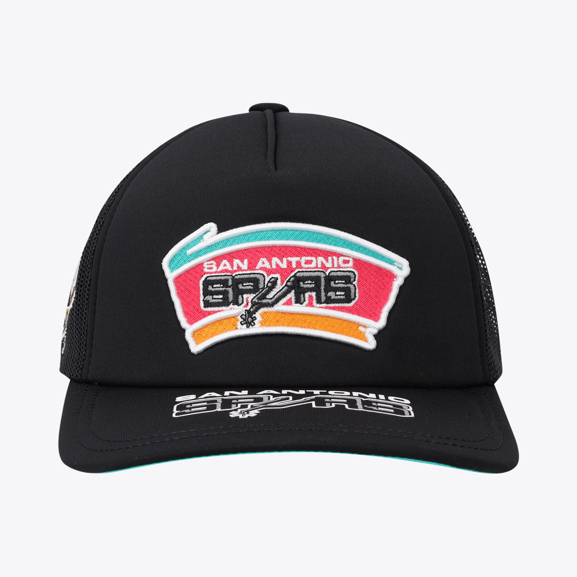 San Antonio Spurs Mitchell & Ness Team Origins Hardwood Classics Trucker Cap - Black, , rebel_hi-res