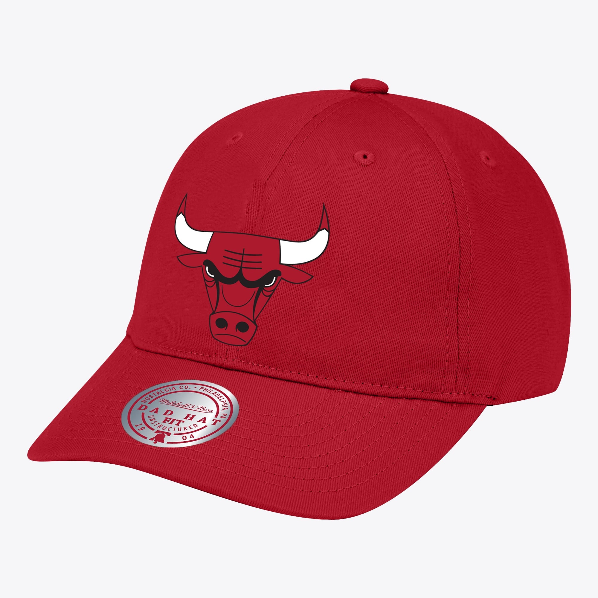 Chicago Bulls Mitchell & Ness Team Ground Stretch Cap - Red, , rebel_hi-res
