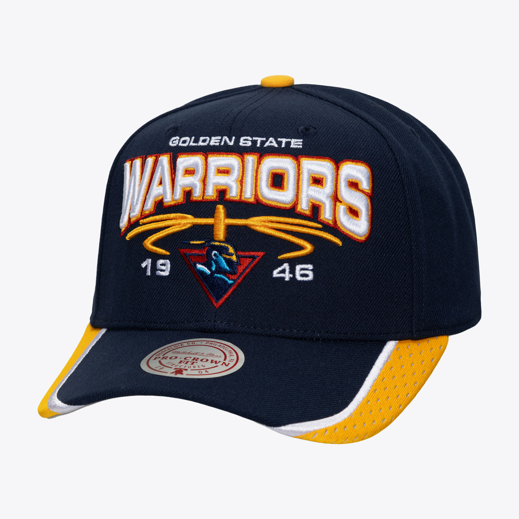 Golden State Warriors Mitchell & Ness Game Day Pro Hardwood Classics Snapback - Navy, , rebel_hi-res
