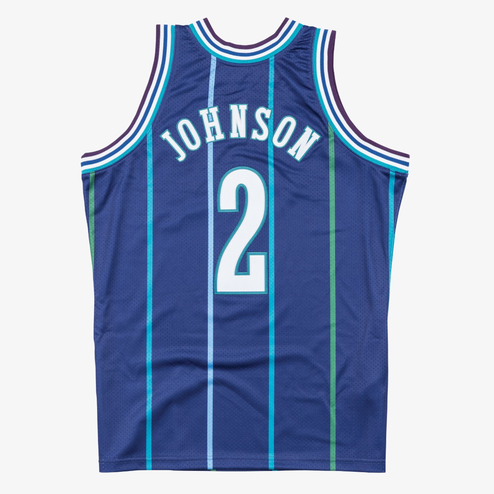Charlotte Hornets Mitchell & Ness Larry Johnson Authentic Jersey, , rebel_hi-res