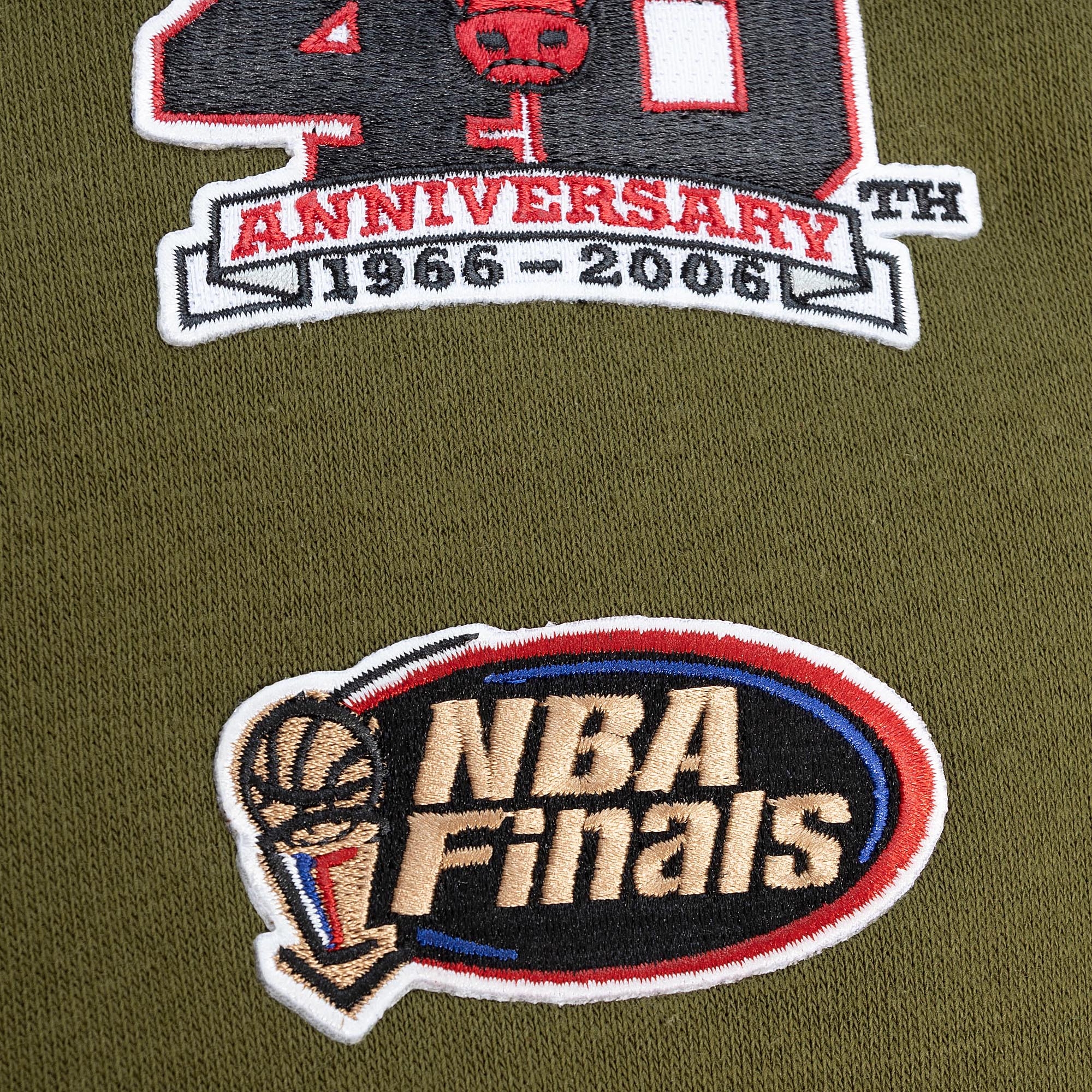 Chicago Bulls Mitchell & Ness Script Flight Hoodie - Olive - Mens, , rebel_hi-res