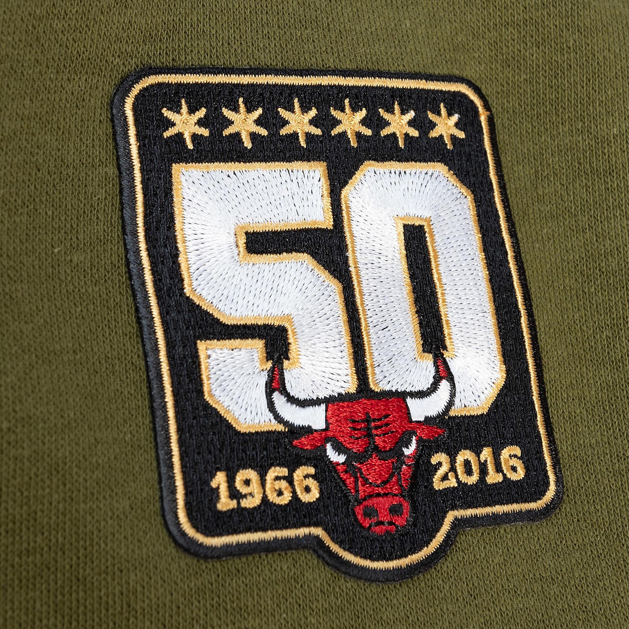 Chicago Bulls Mitchell & Ness Script Flight Hoodie - Olive - Mens, , rebel_hi-res