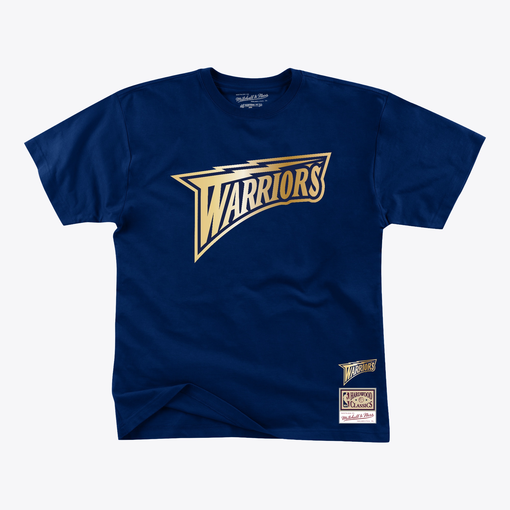 Golden State Warriors Mitchell & Ness Midas Foil T-Shirt - Navy - Mens, , rebel_hi-res