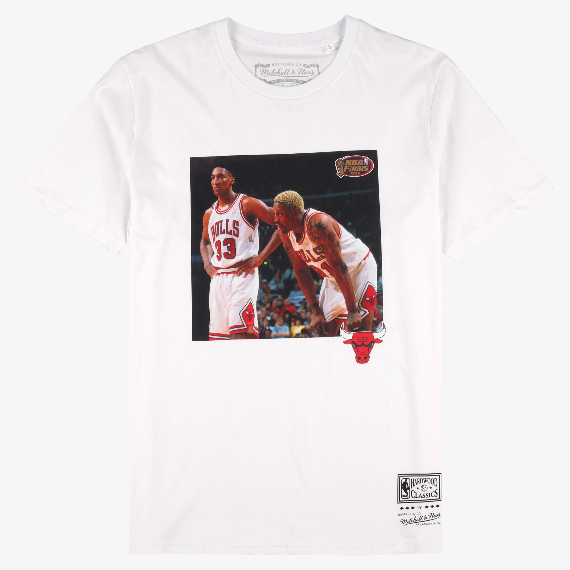 Chicago Bulls Mitchell & Ness Player Photo T-Shirt - White - Mens, , rebel_hi-res