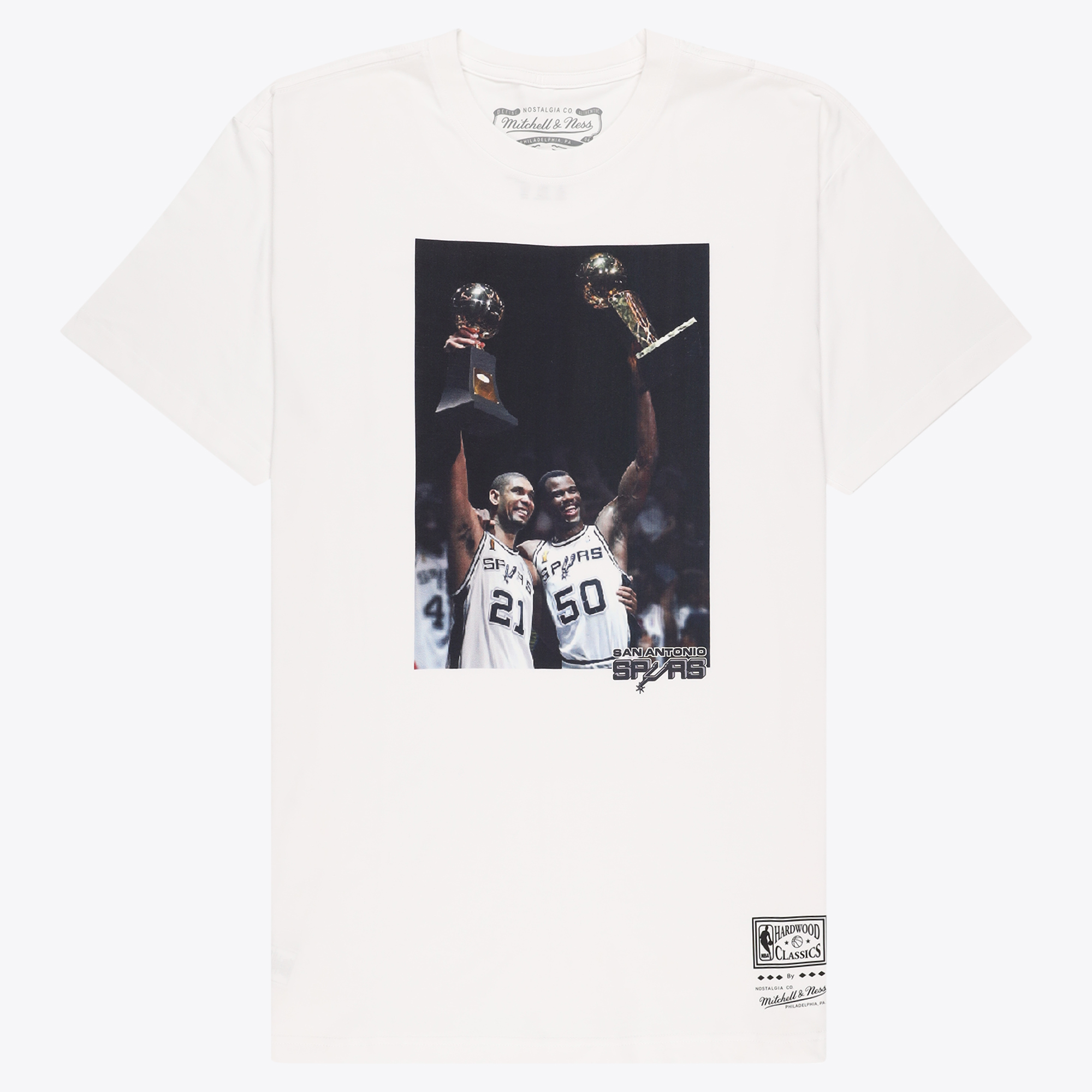 San Antonio Spurs Mitchell & Ness Player Photo T-Shirt - White - Mens, , rebel_hi-res