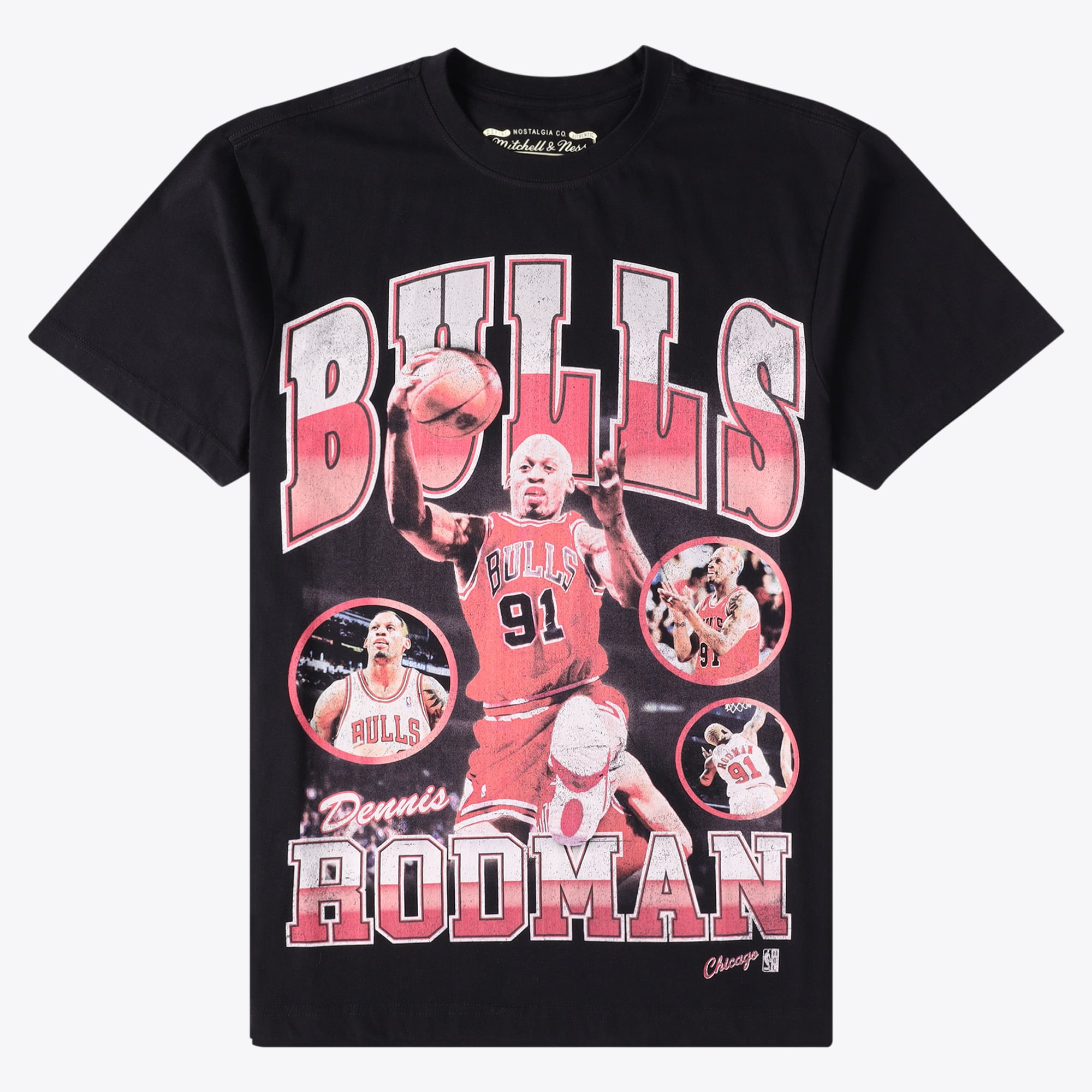 Chicago Bulls Mitchell & Ness Player Photo T-Shirt - Black - Mens