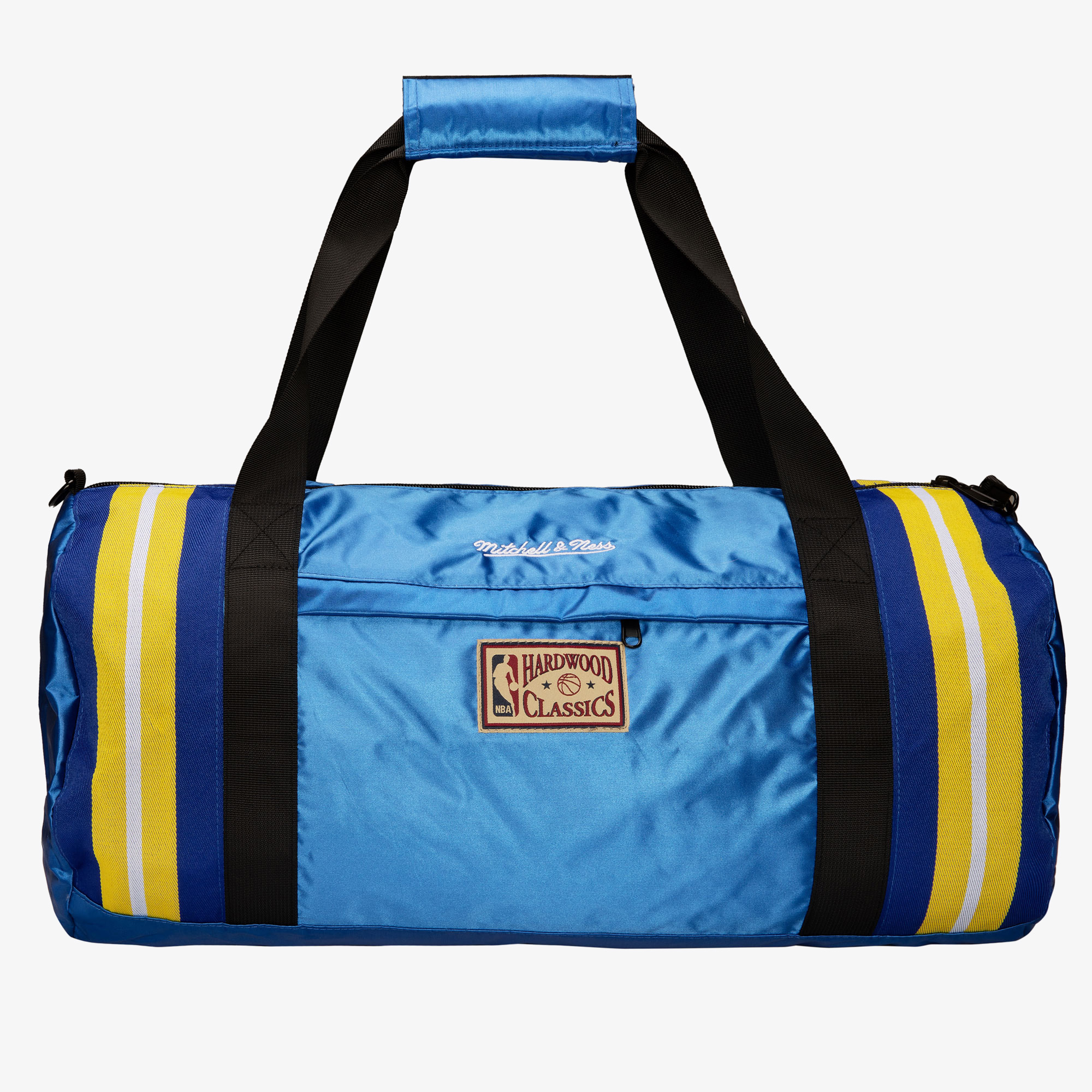 Golden State Warriors Mitchell & Ness Satin Duffel Bag - Blue - Mens, , rebel_hi-res