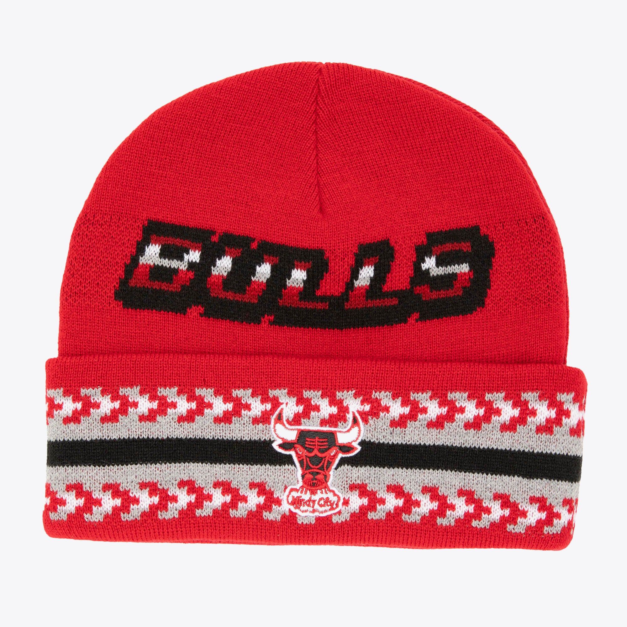 Chicago Bulls Mitchell & Ness Game On Hardwood Classics Knit - Red - Mens, , rebel_hi-res