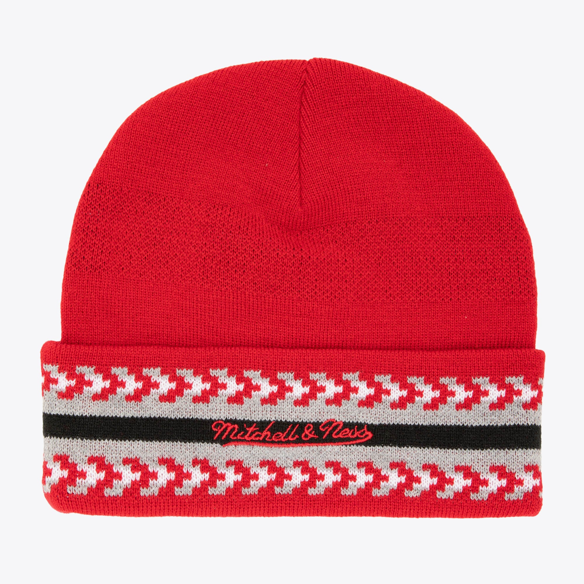 Chicago Bulls Mitchell & Ness Game On Hardwood Classics Knit - Red - Mens, , rebel_hi-res