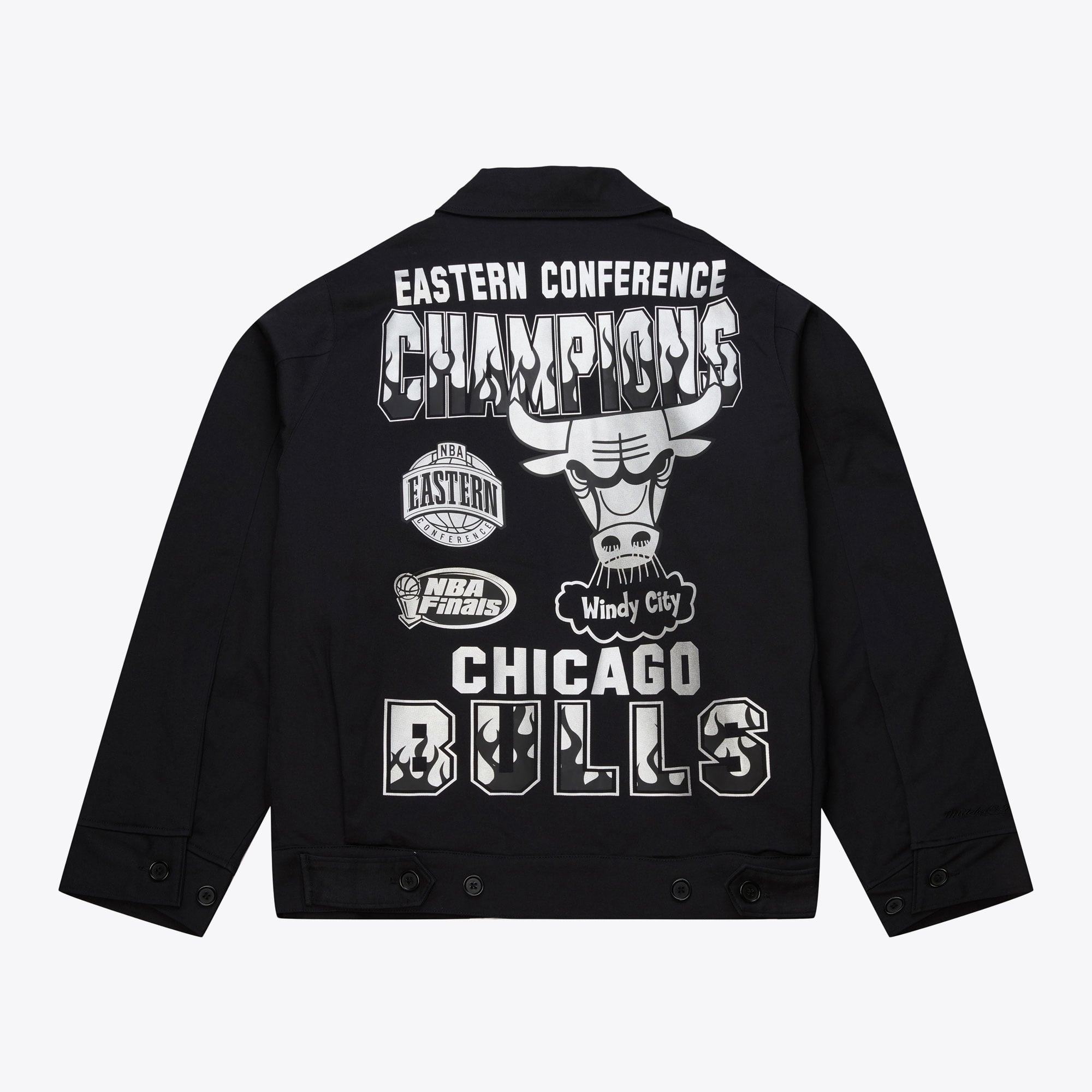 Chicago Bulls Mitchell & Ness Workman Jacket - Black - Mens, , rebel_hi-res