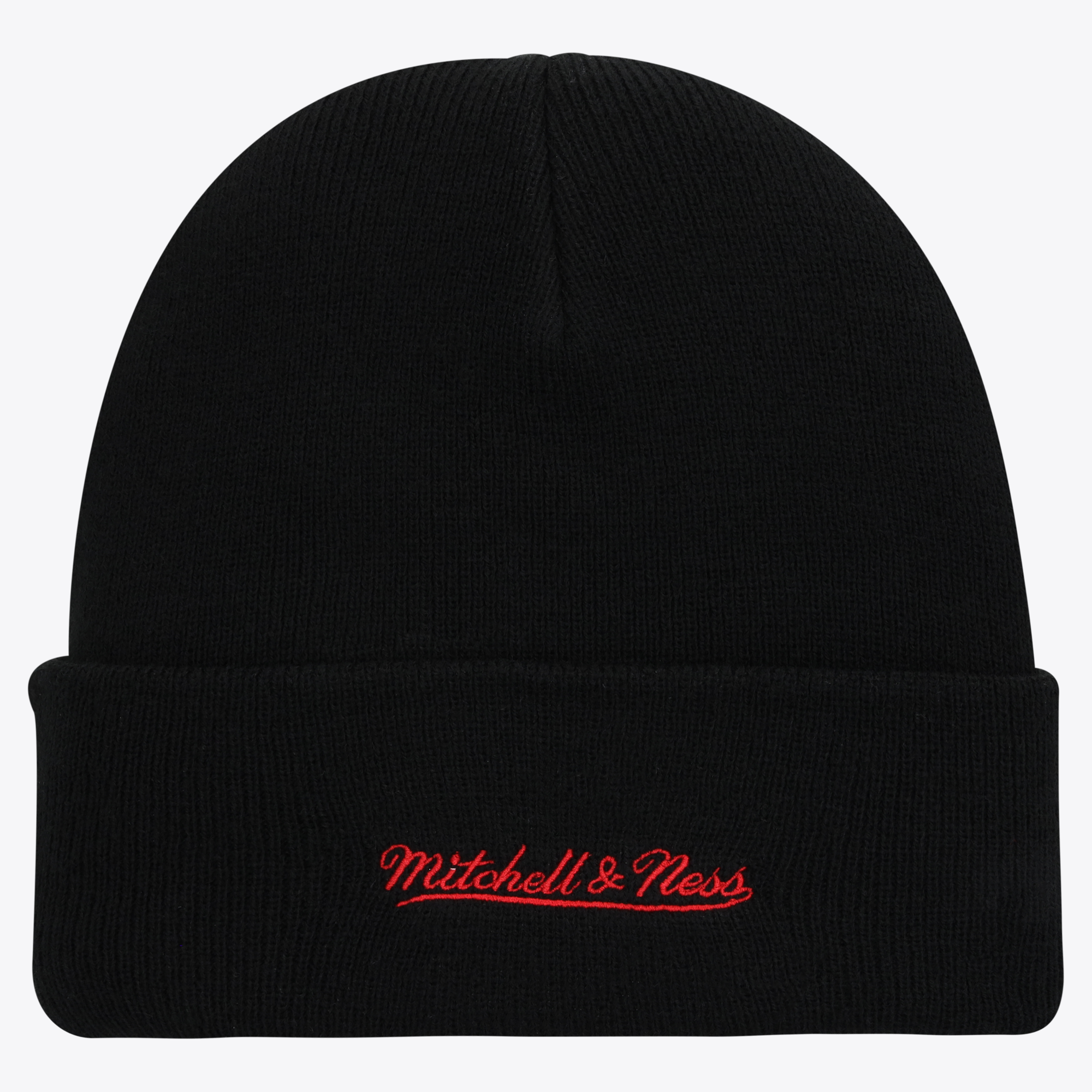 Chicago Bulls Mitchell & Ness Team Logo Cuff Knit - Black - Mens, , rebel_hi-res