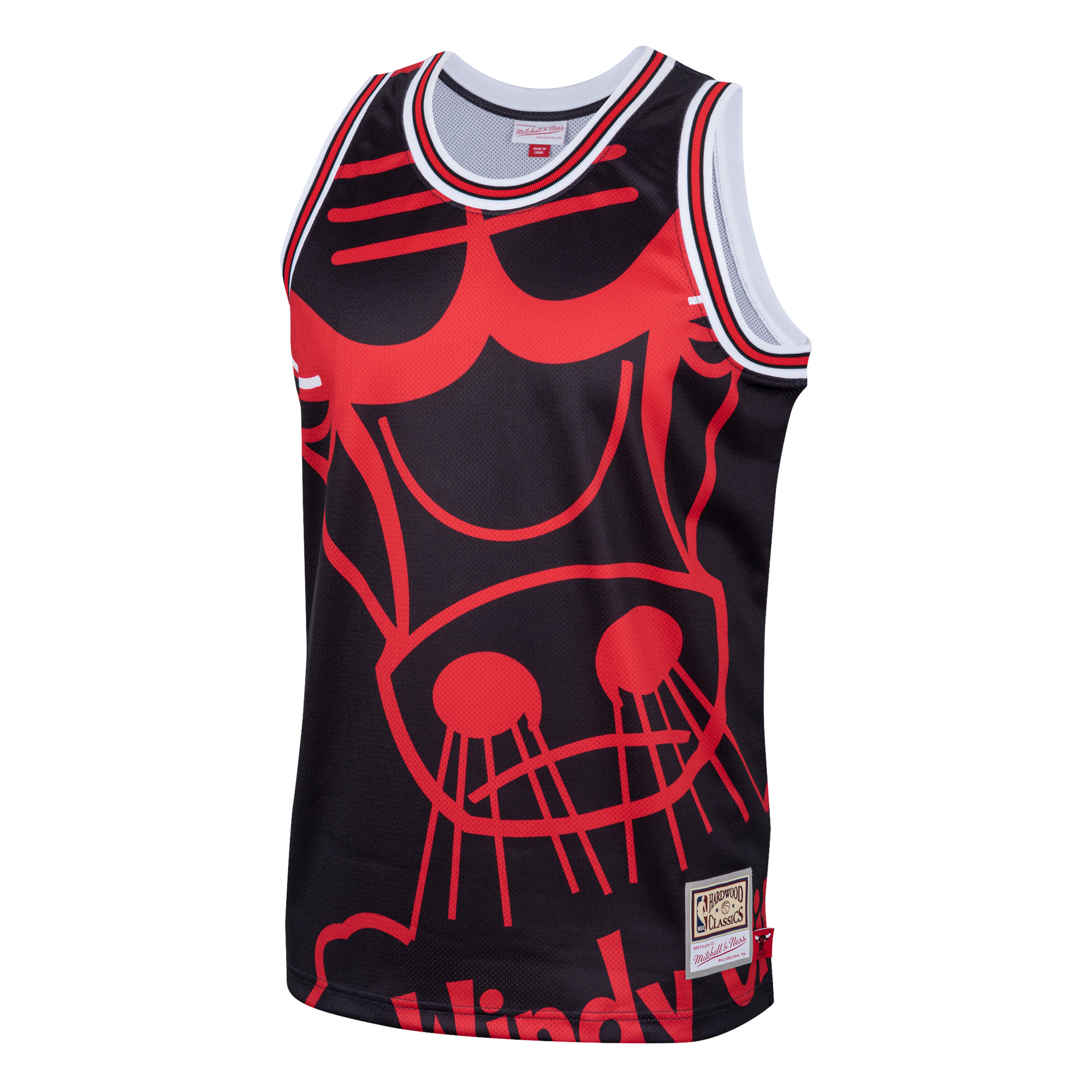 Chicago Bulls Mitchell & Ness Big Face Jersey - Black, , rebel_hi-res