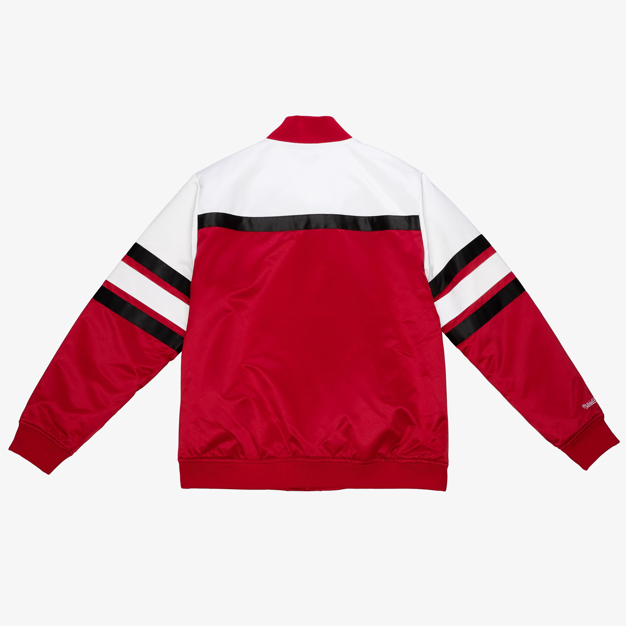 Chicago Bulls Mitchell & Ness Special Script Heavyweight Satin Jacket - Scarlet - Mens, , rebel_hi-res