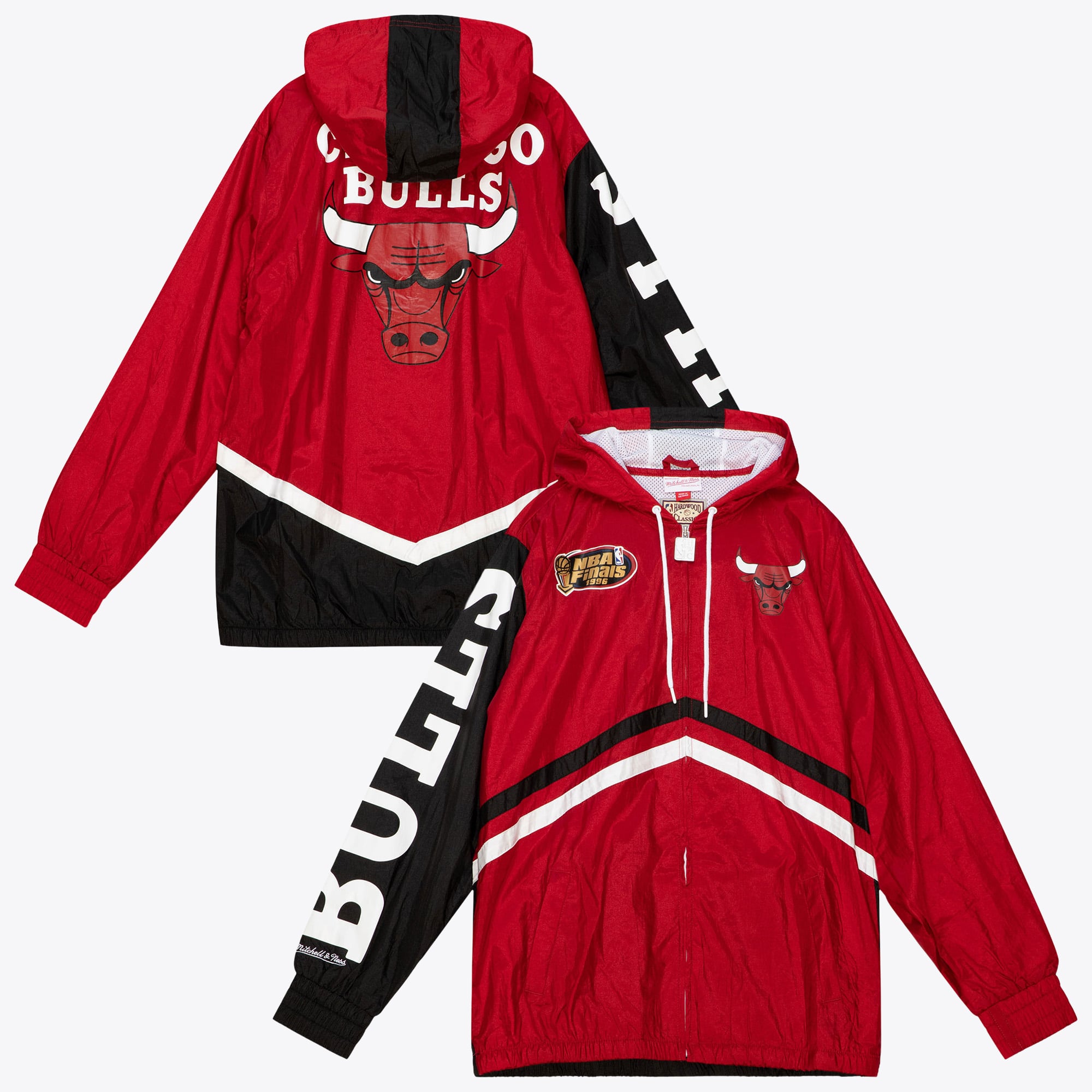 Chicago Bulls Mitchell & Ness Undeniable Full Zip Windbreaker - Scarlet - Mens