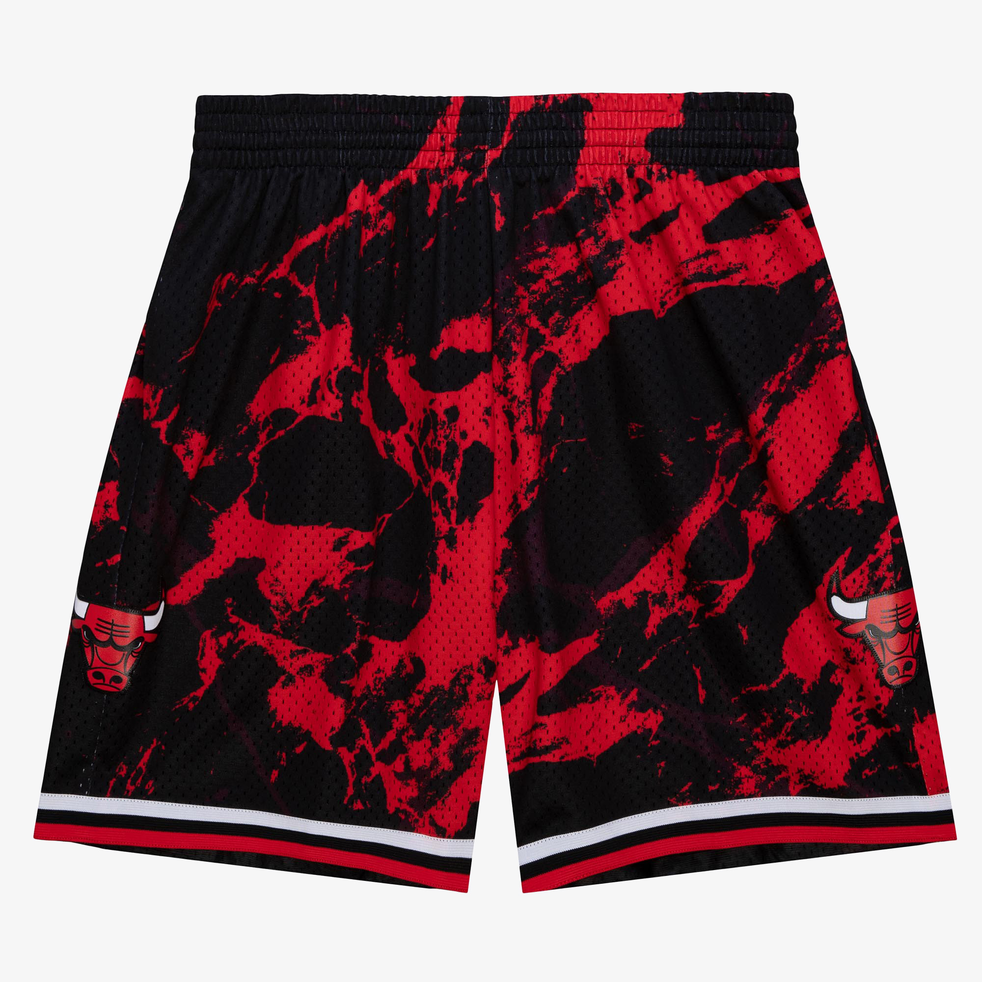 Chicago Bulls Mitchell & Ness 1997 Team Marble Swingman Shorts - Black - Mens, , rebel_hi-res