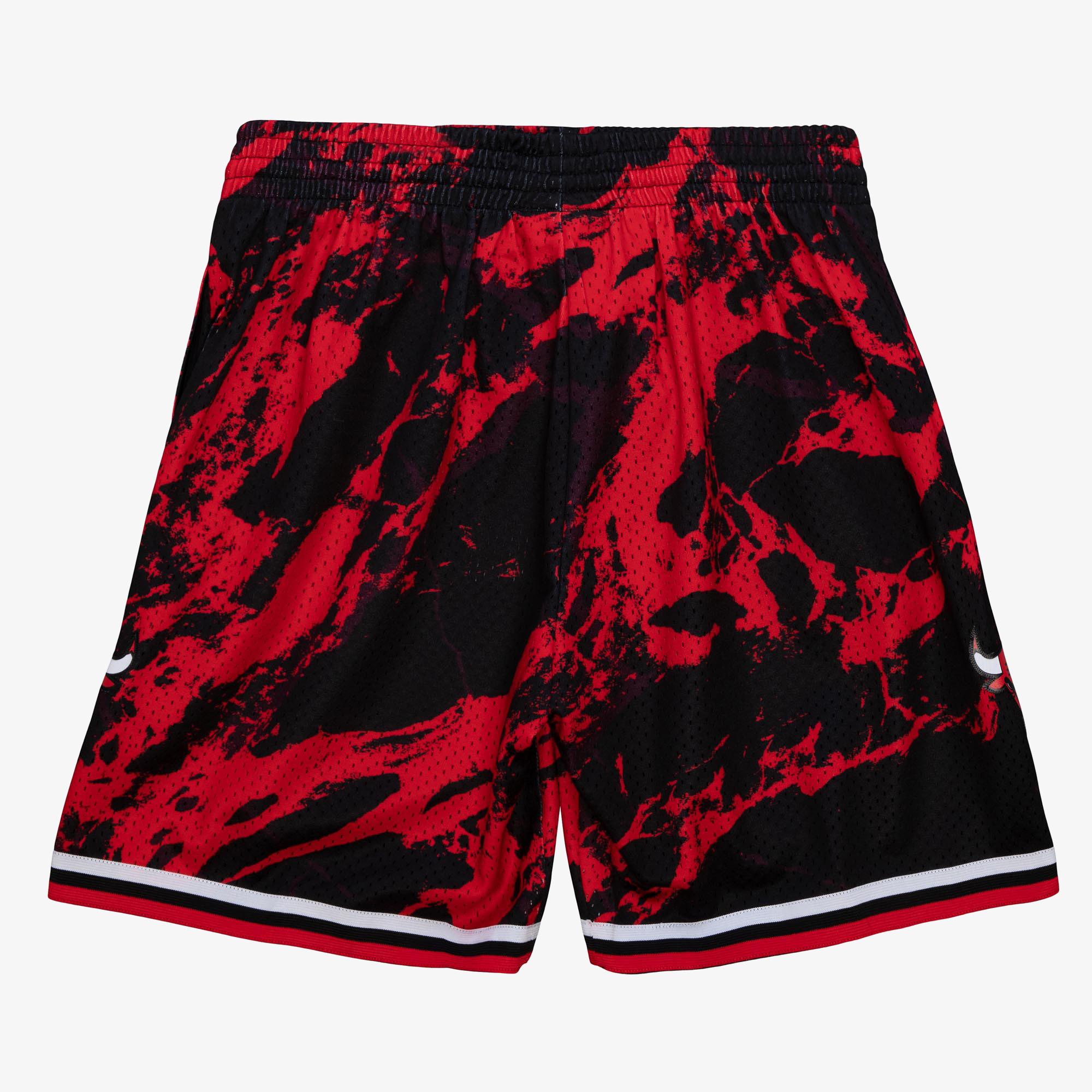 Chicago Bulls Mitchell & Ness 1997 Team Marble Swingman Shorts - Black - Mens, , rebel_hi-res