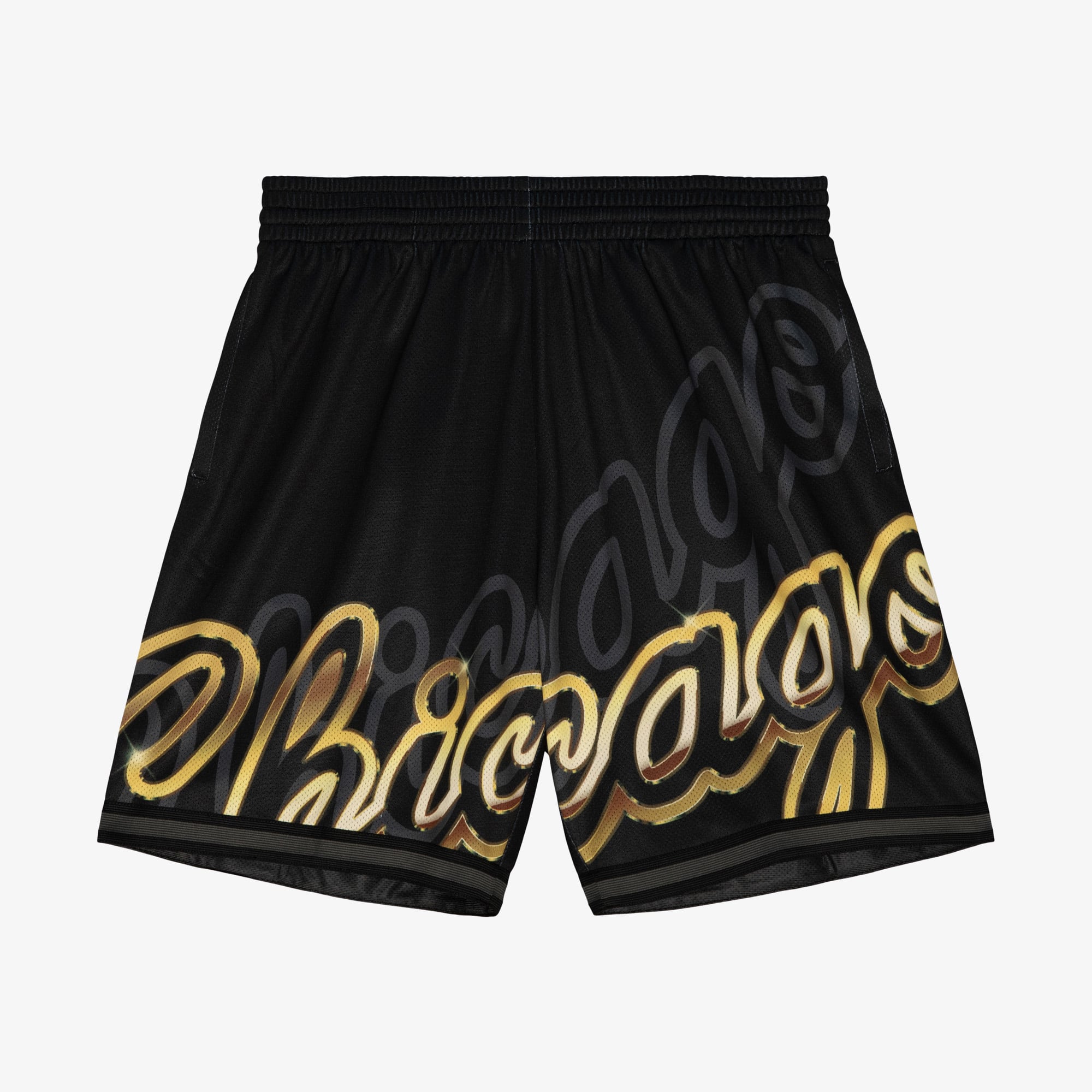 Chicago Bulls Mitchell & Ness Big Face 4.0 Fashion Shorts - Black - Mens, , rebel_hi-res