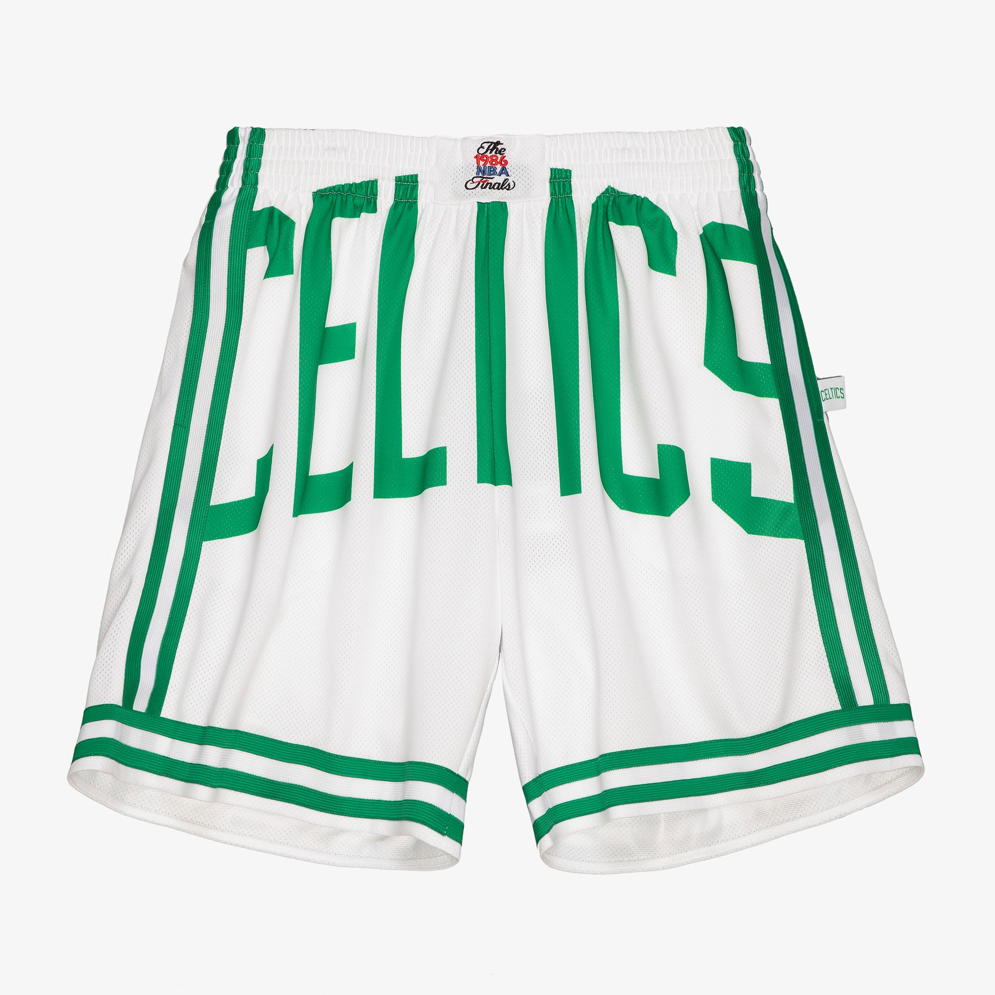 Boston Celtics Mitchell & Ness Blown Out Fashion Shorts - White - Mens, , rebel_hi-res