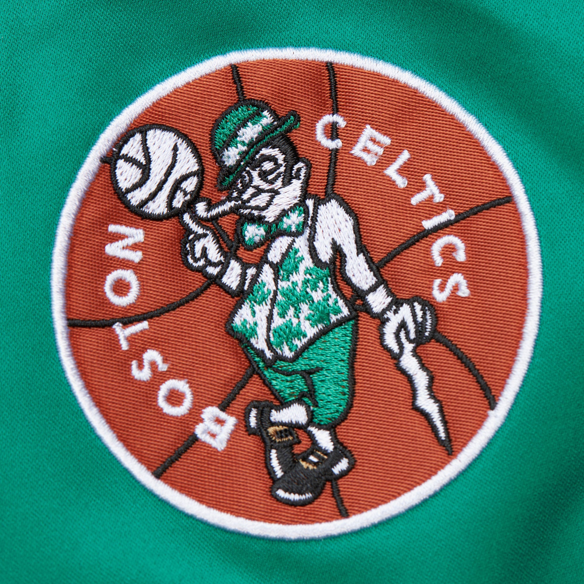 Boston Celtics Mitchell & Ness Lightweight Satin Jacket - Kelly Green - Mens, , rebel_hi-res