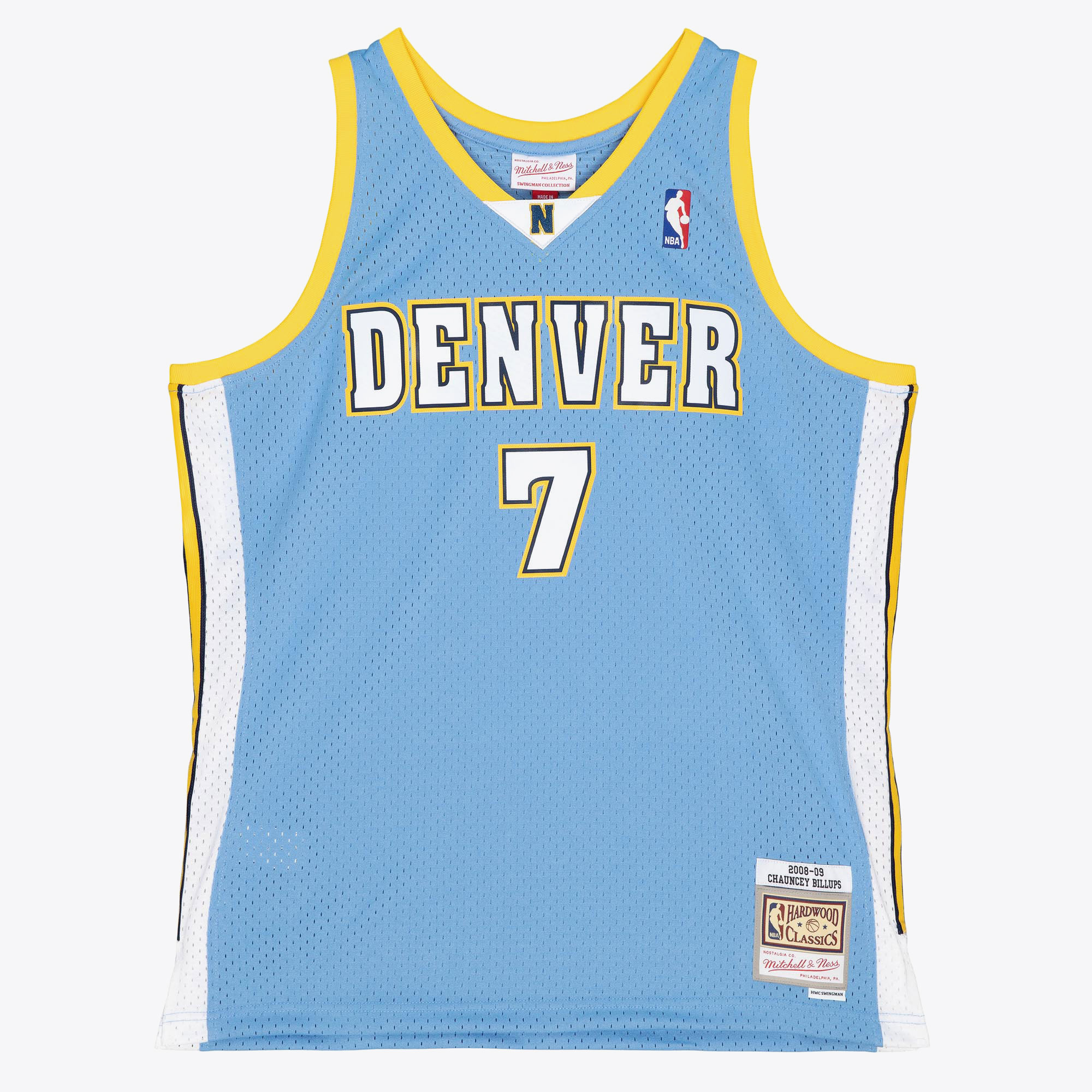 Denver Nuggets Mitchell & Ness Chauncey Billups 2008 Swingman Authentic Jersey - Columbia Blue, , rebel_hi-res
