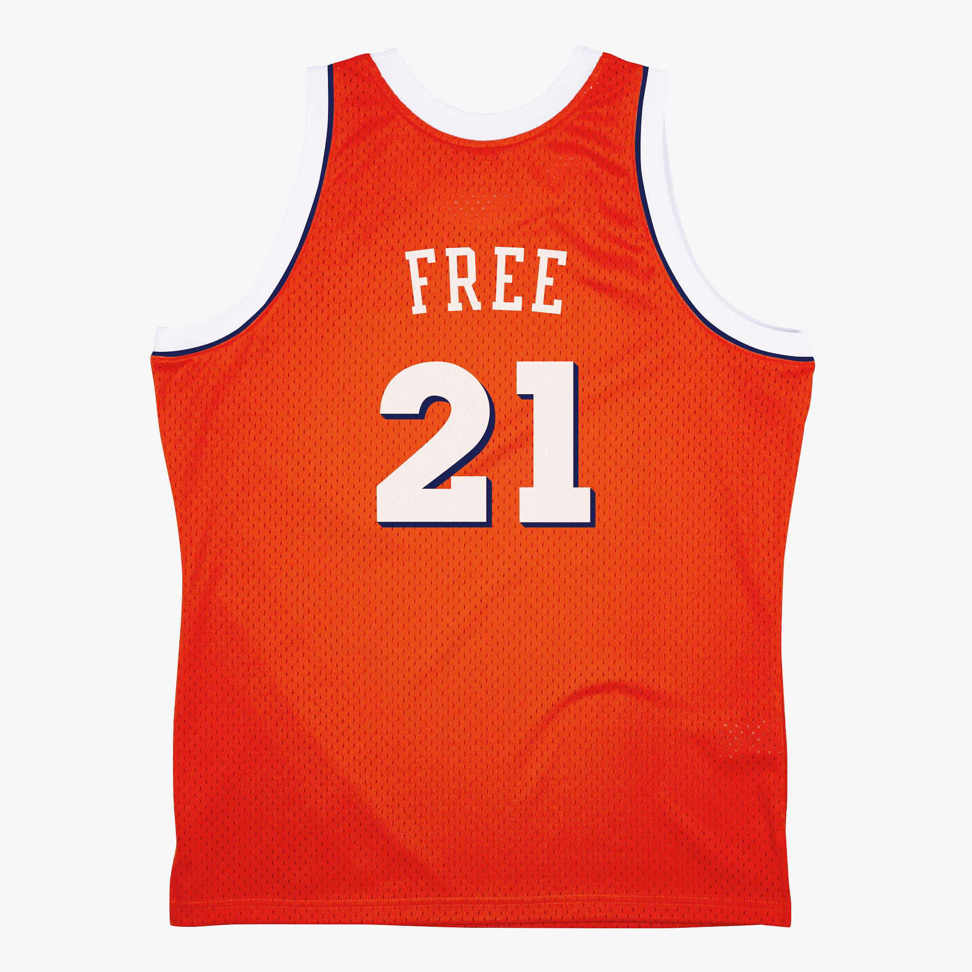 Cleveland Cavaliers Mitchell & Ness World B. Free 1984 Dark Authentic Jersey - Orange, , rebel_hi-res