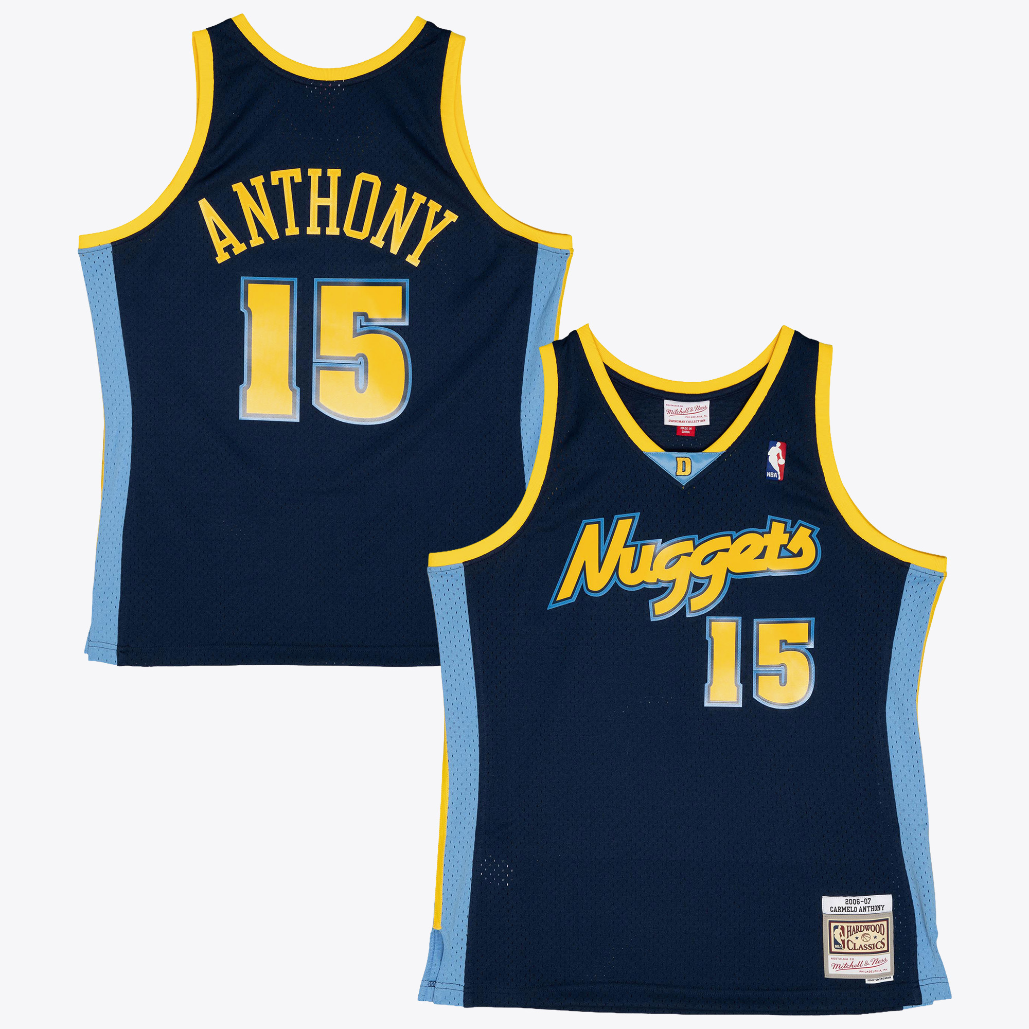 Denver Nuggets Mitchell & Ness Carmelo Anthony 2006 Alternate Authentic Jersey - Ash Blue, , rebel_hi-res