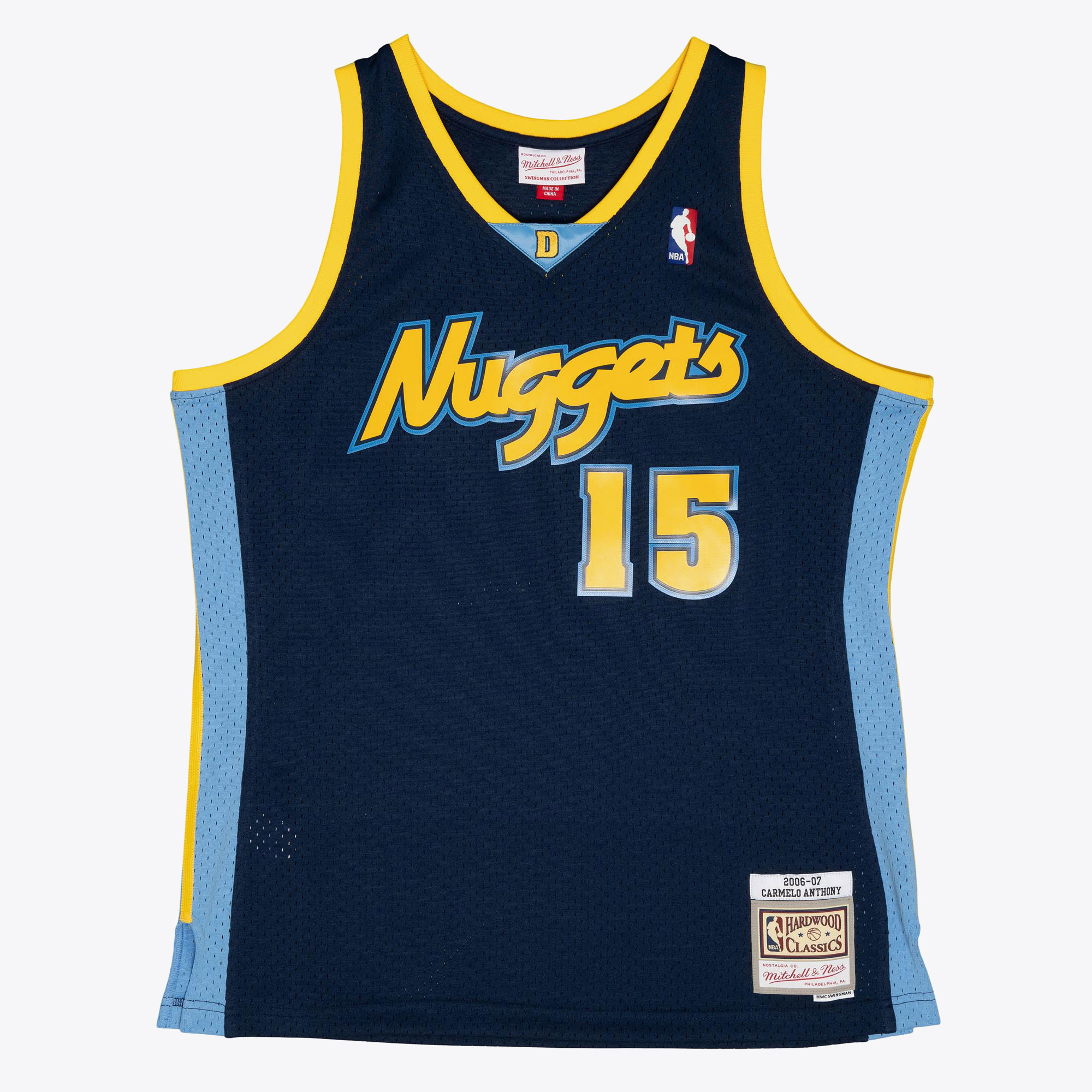 Denver Nuggets Mitchell & Ness Carmelo Anthony 2006 Alternate Authentic Jersey - Ash Blue, , rebel_hi-res