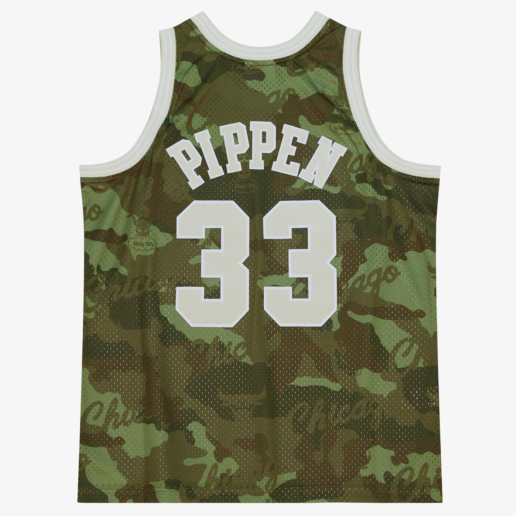 Chicago Bulls Mitchell & Ness Scottie Pippen 1997 Ghost Camo Swingman Jersey - Green, , rebel_hi-res