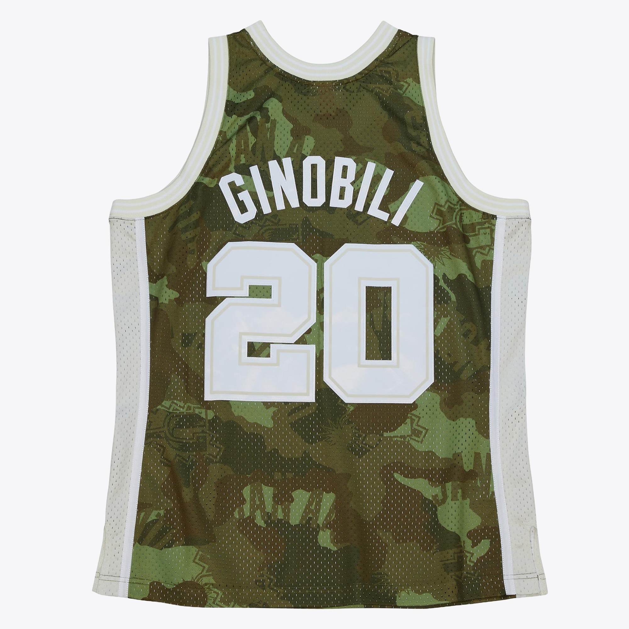 San Antonio Spurs Mitchell & Ness Manu Ginobili 2002 Ghost Camo Swingman Jersey - Green, , rebel_hi-res