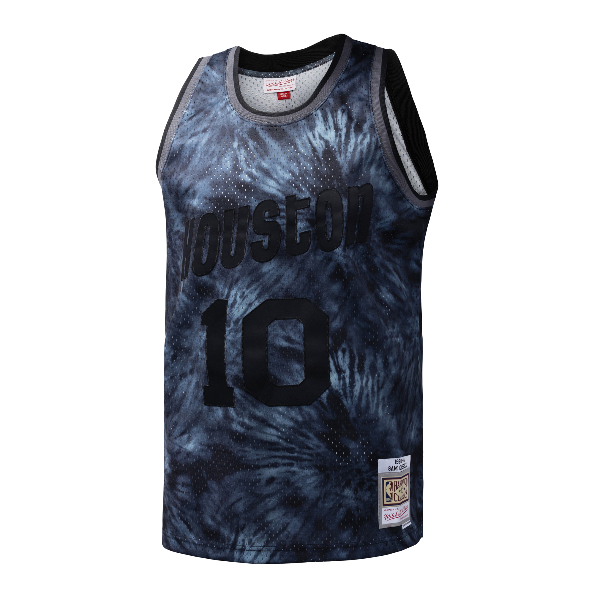 Houston Rockets Mitchell & Ness Sam Cassell 1993 Tie Dye Swingman Jersey - Purple/Black, , rebel_hi-res