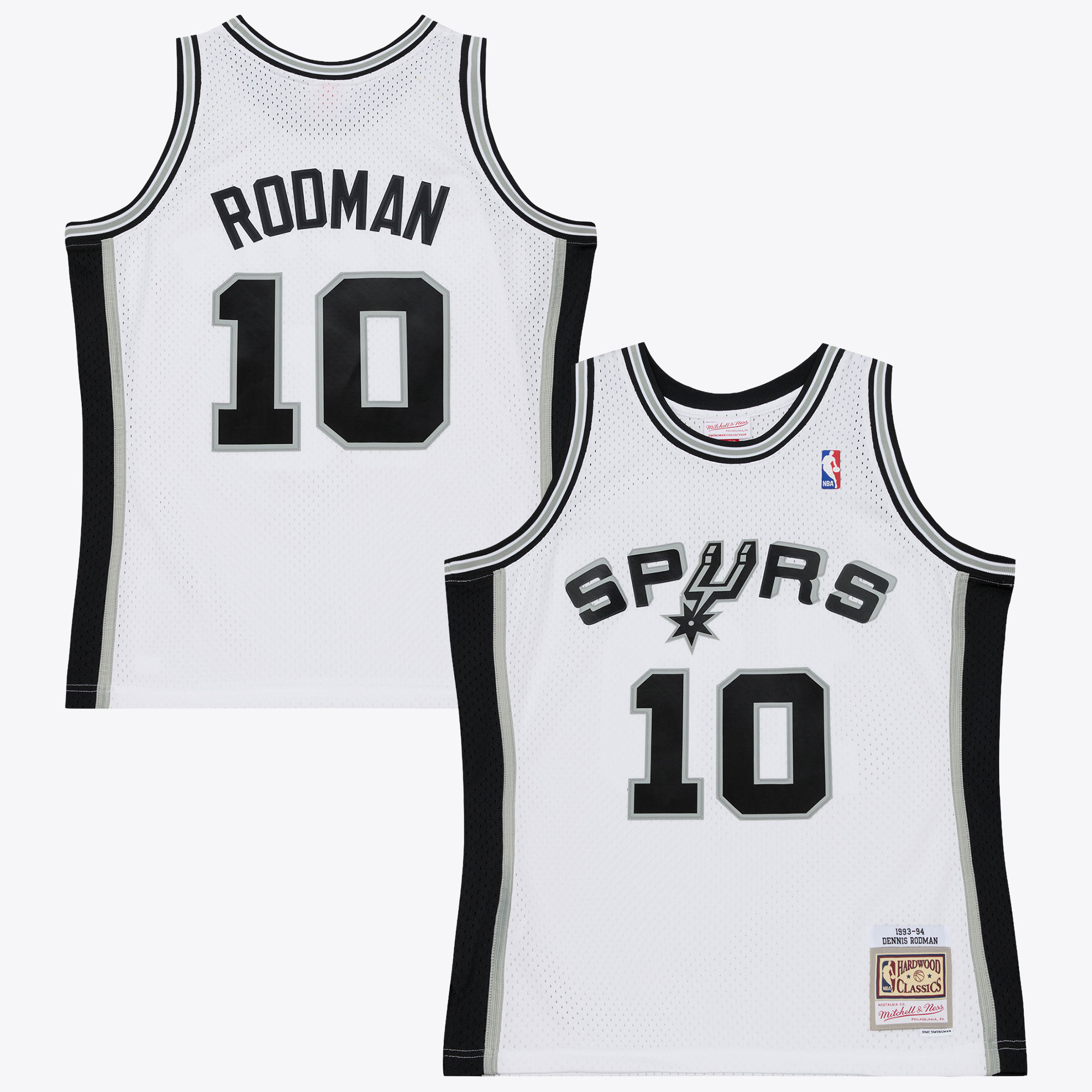 San Antonio Spurs Mitchell & Ness Dennis Rodman 1993 Authentic Jersey - White, , rebel_hi-res