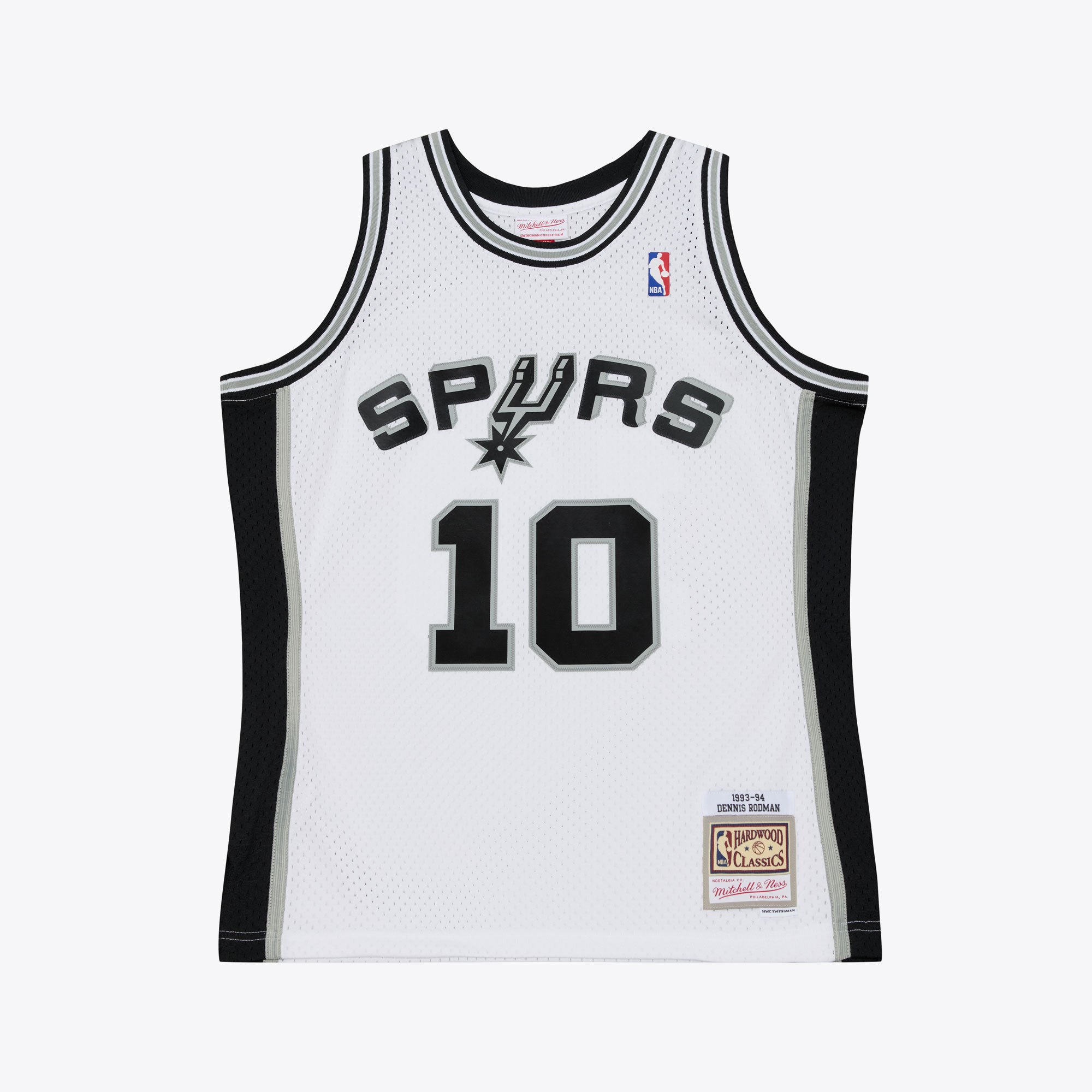 San Antonio Spurs Mitchell & Ness Dennis Rodman 1993 Authentic Jersey - White, , rebel_hi-res