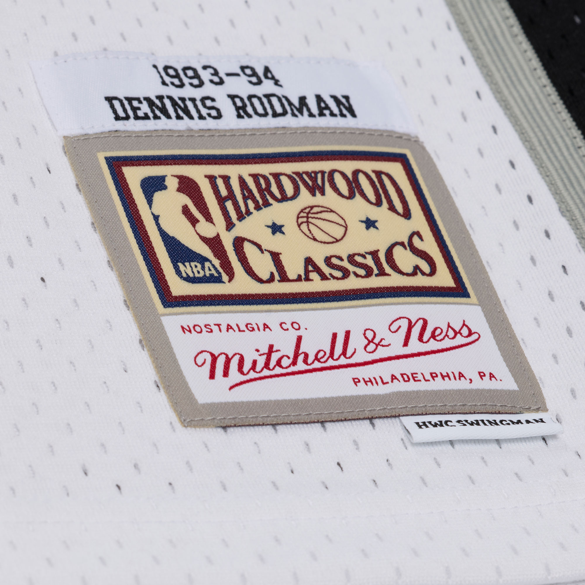 San Antonio Spurs Mitchell & Ness Dennis Rodman 1993 Authentic Jersey - White, , rebel_hi-res