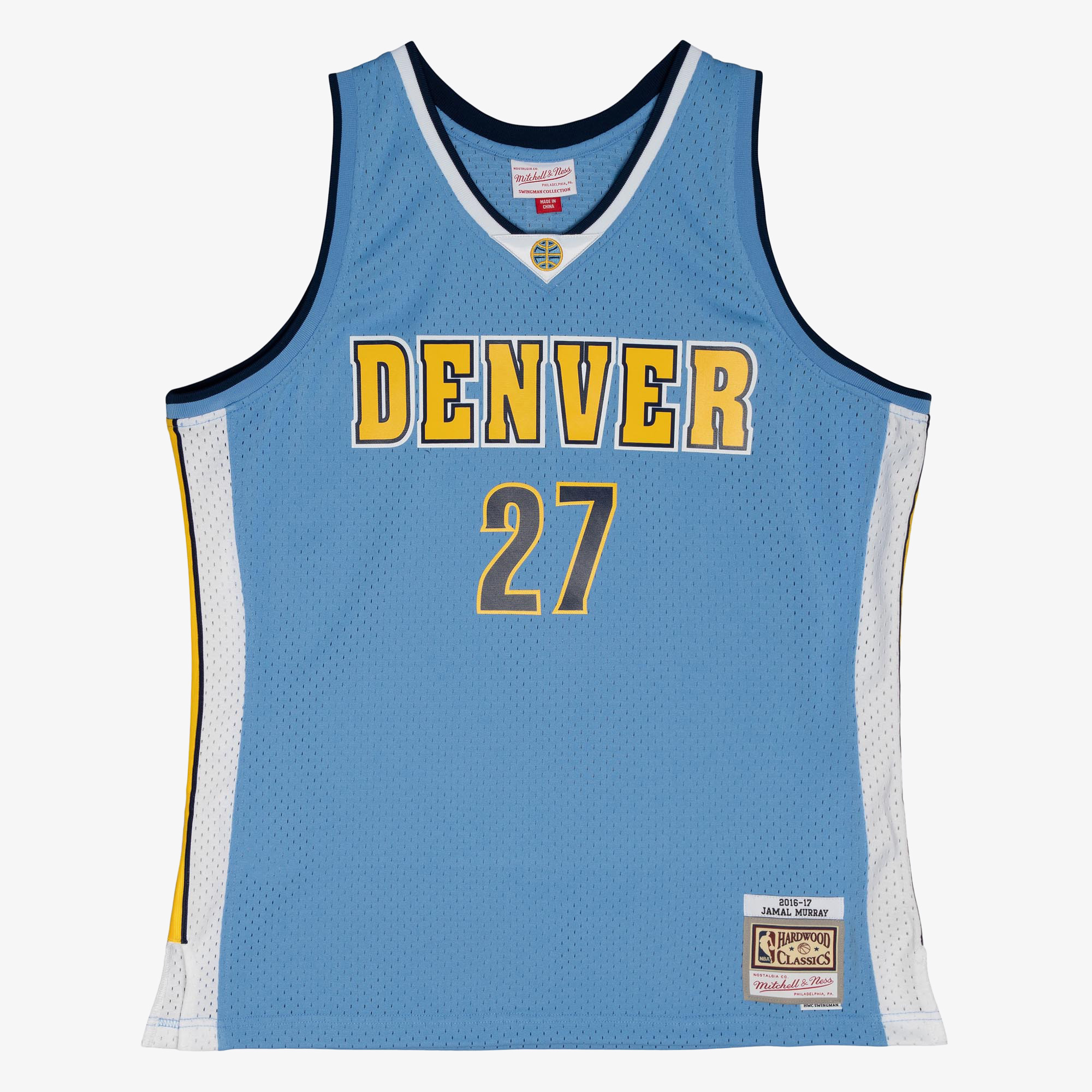 Denver Nuggets Mitchell & Ness Jamal Murray 2016 Road Jersey - Columbia Blue, , rebel_hi-res