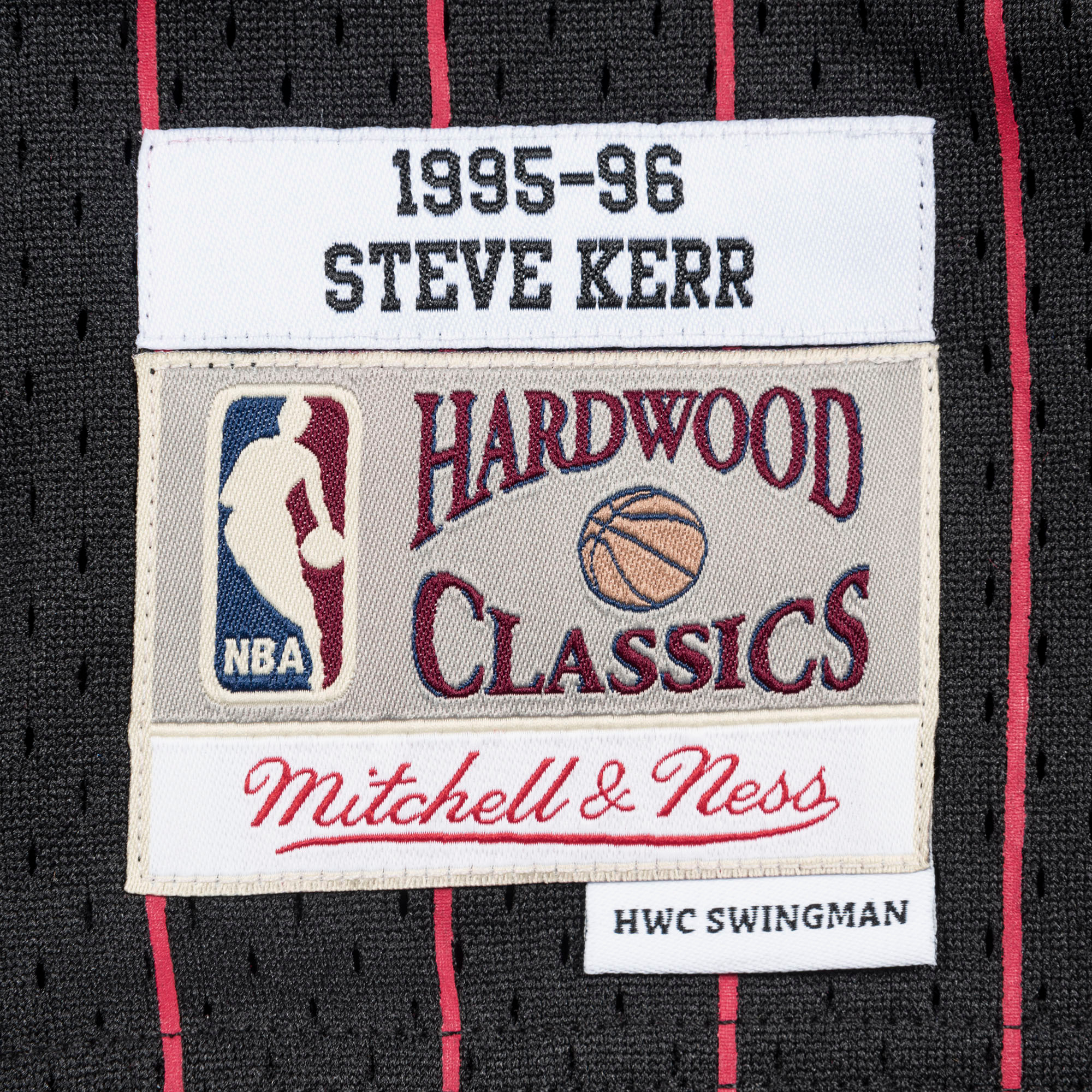 Chicago Bulls Mitchell & Ness Steve Kerr 95-96 Swingman Authentic Jersey - Black, , rebel_hi-res