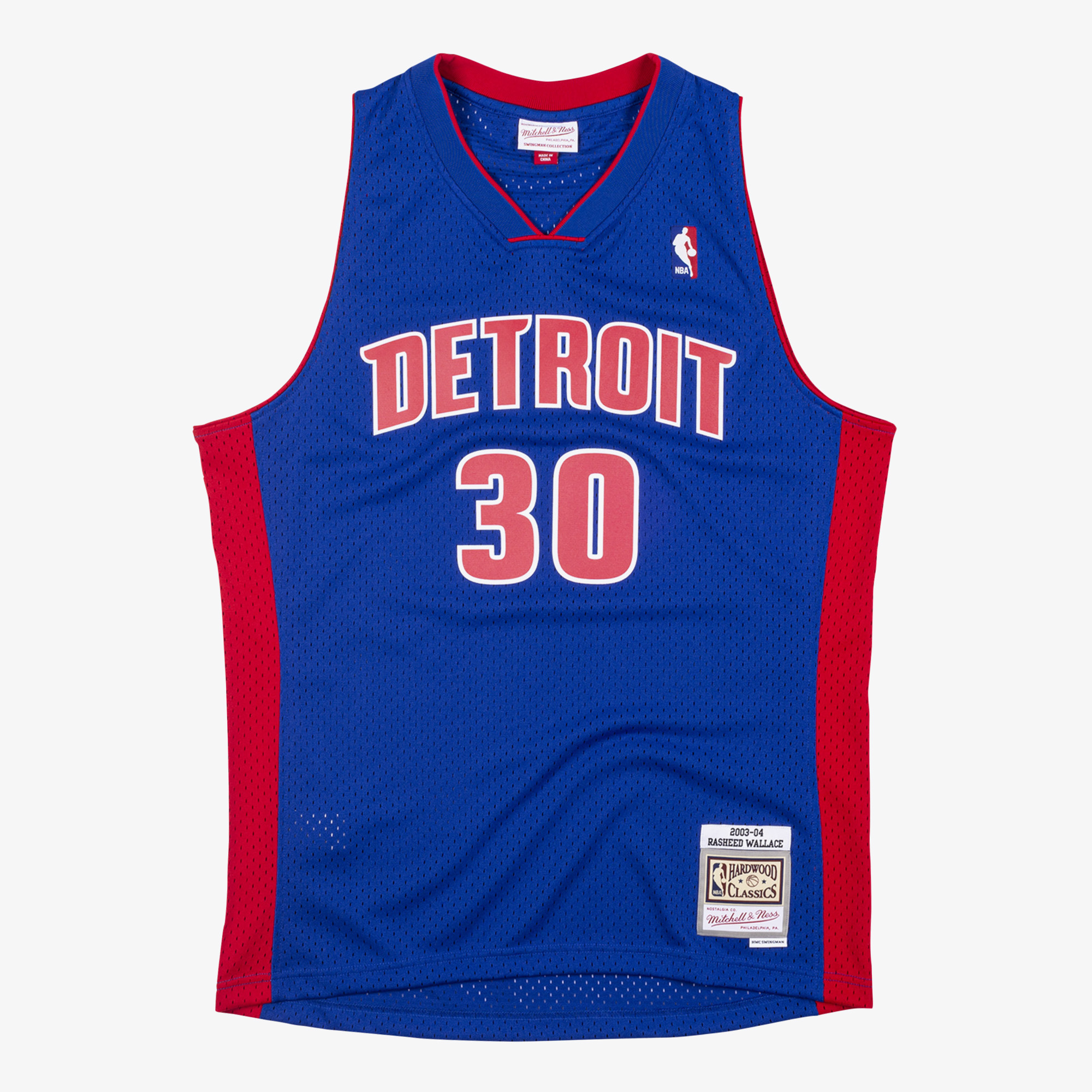Detroit Pistons Mitchell & Ness Rasheed Wallace 2003 Swingman Authentic Jersey - Royal Blue, , rebel_hi-res