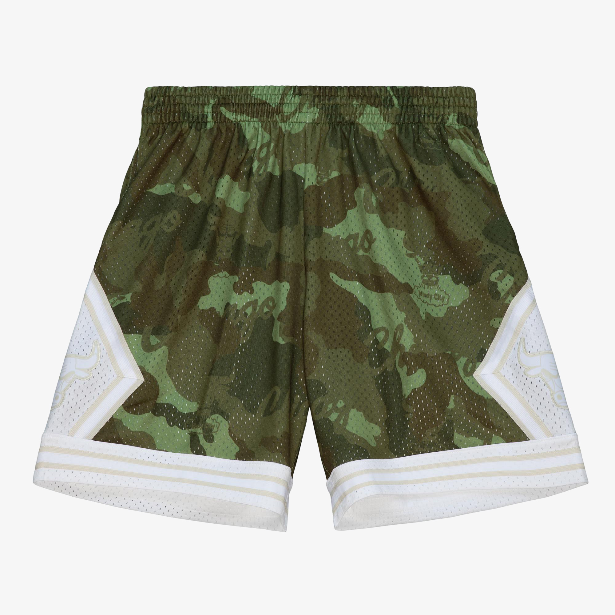 Chicago Bulls Mitchell & Ness 1997 Ghost Camo Swingman Shorts - Green - Mens, , rebel_hi-res