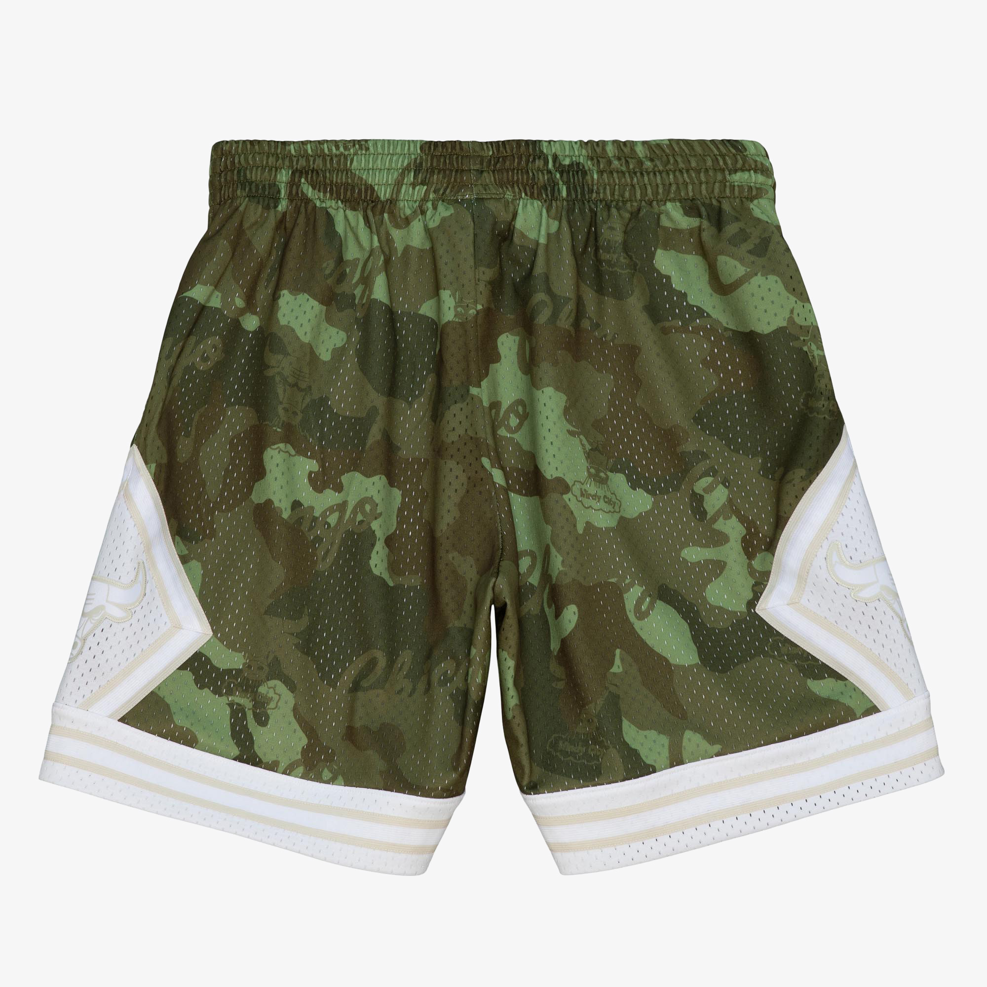 Chicago Bulls Mitchell & Ness 1997 Ghost Camo Swingman Shorts - Green - Mens, , rebel_hi-res