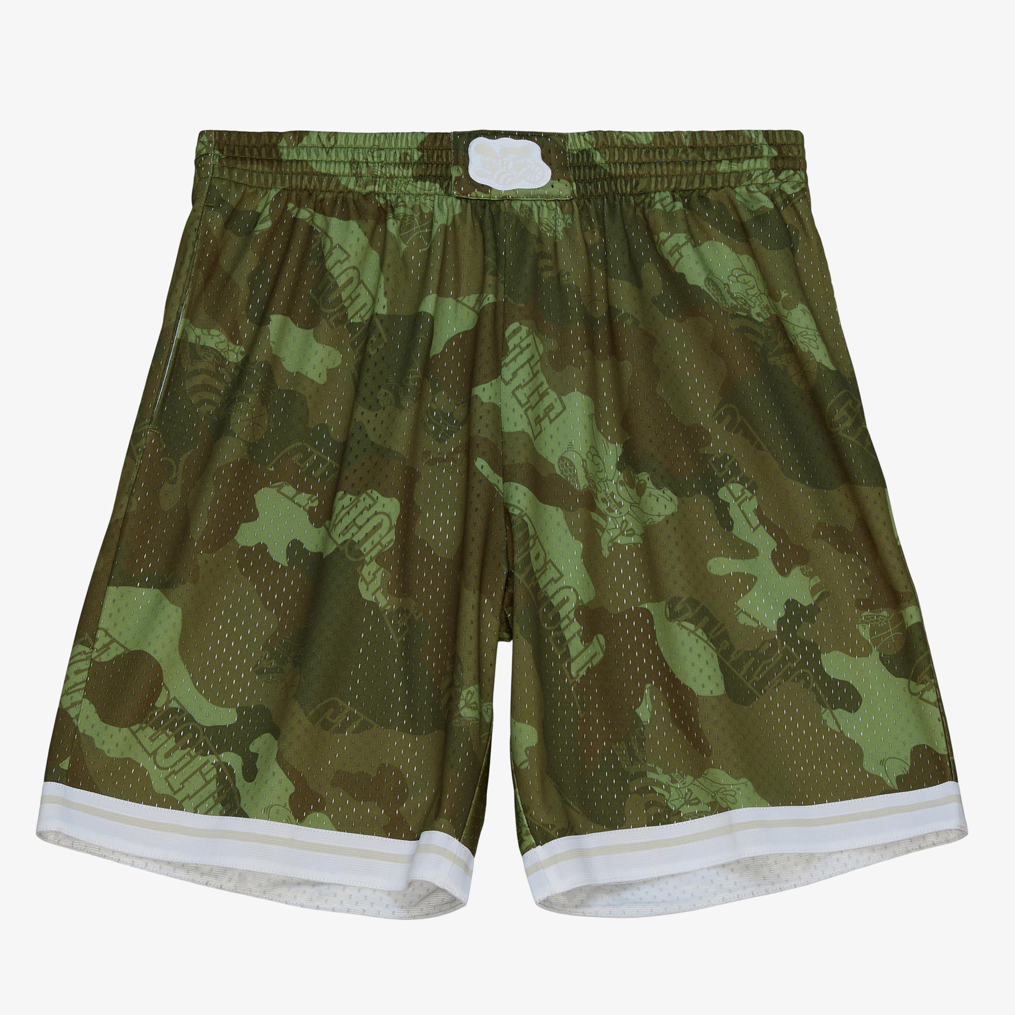 Charlotte Hornets Mitchell & Ness 1992 Ghost Camo Swingman Shorts - Green - Mens, , rebel_hi-res