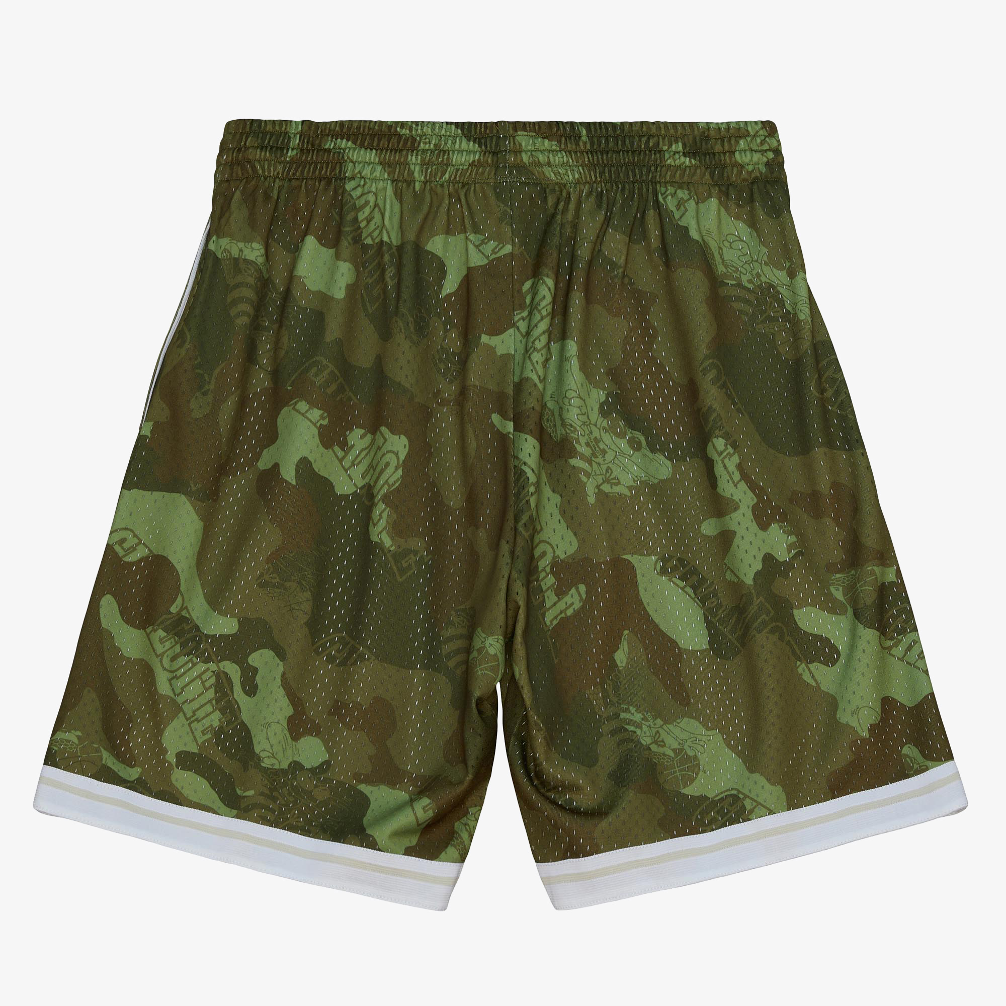 Charlotte Hornets Mitchell & Ness 1992 Ghost Camo Swingman Shorts - Green - Mens, , rebel_hi-res