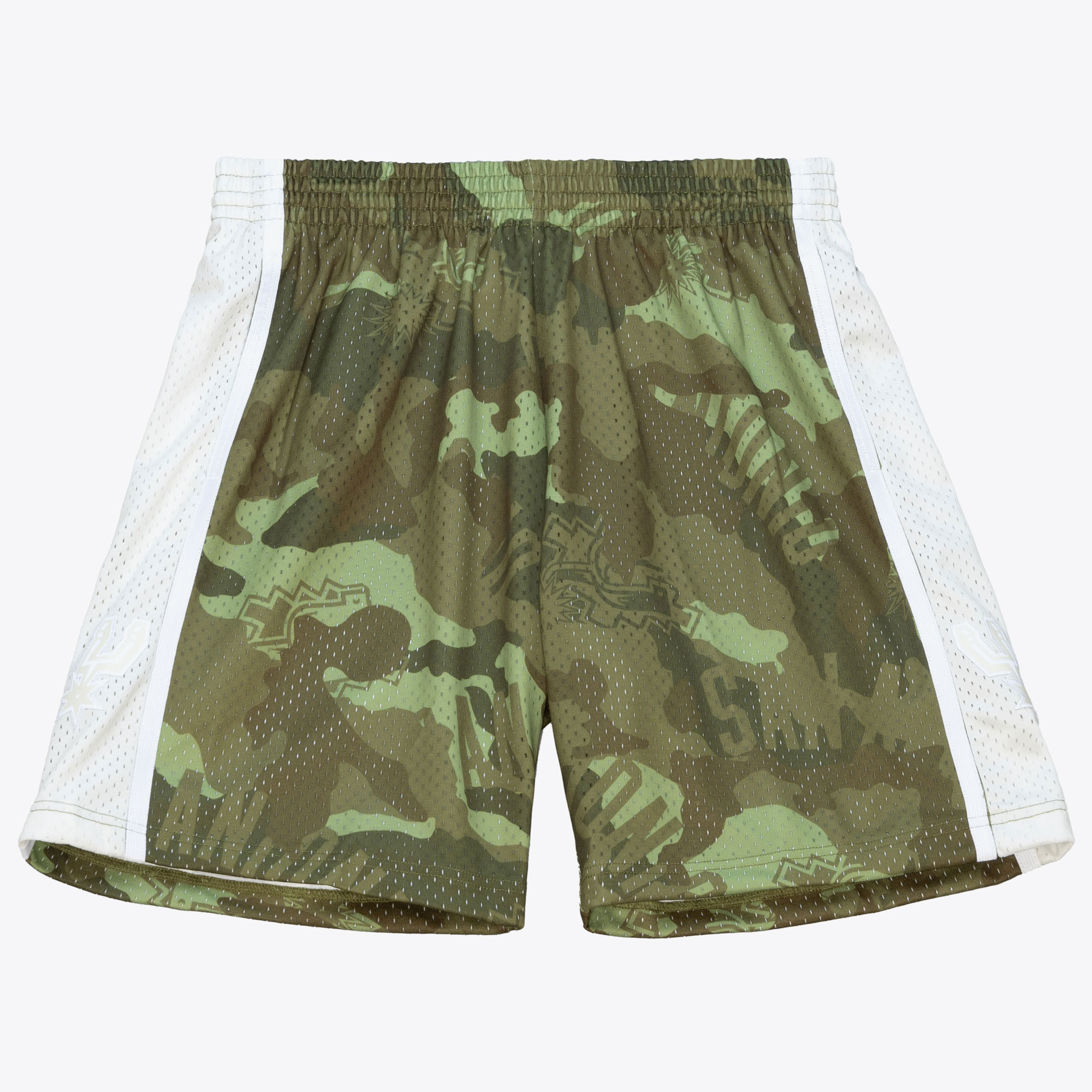 San Antonio Spurs Mitchell & Ness 1998 Ghost Camo Swingman Shorts - Green - Mens, , rebel_hi-res