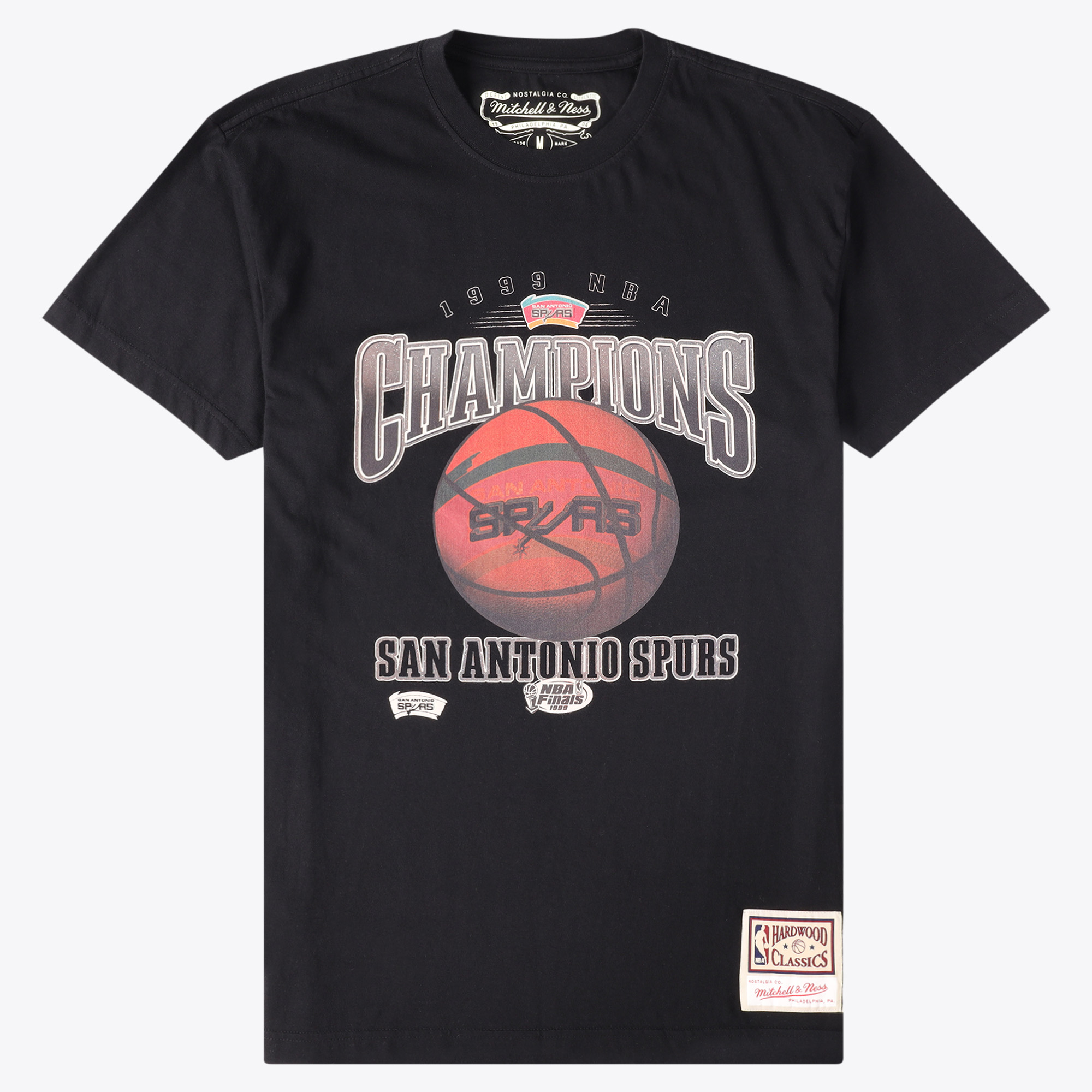San Antonio Spurs Mitchell & Ness Champions Print T-Shirt - Black - Mens, , rebel_hi-res