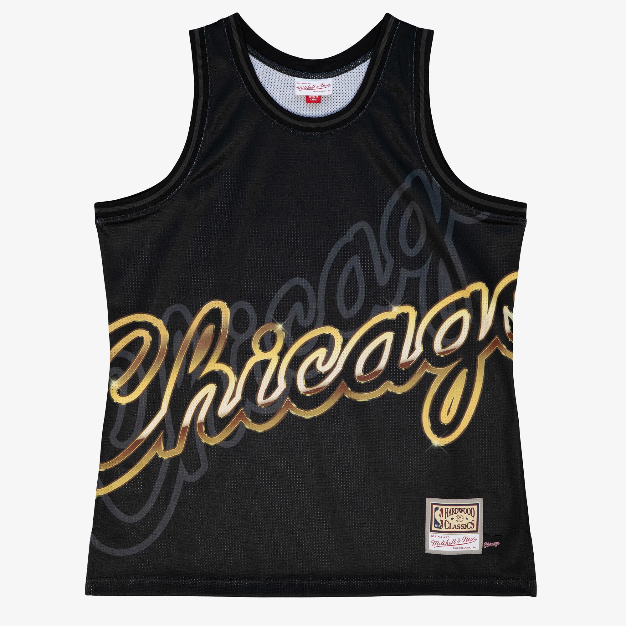 Chicago Bulls Mitchell & Ness Big Face 4.0 Fashion Tank - Black - Mens, , rebel_hi-res