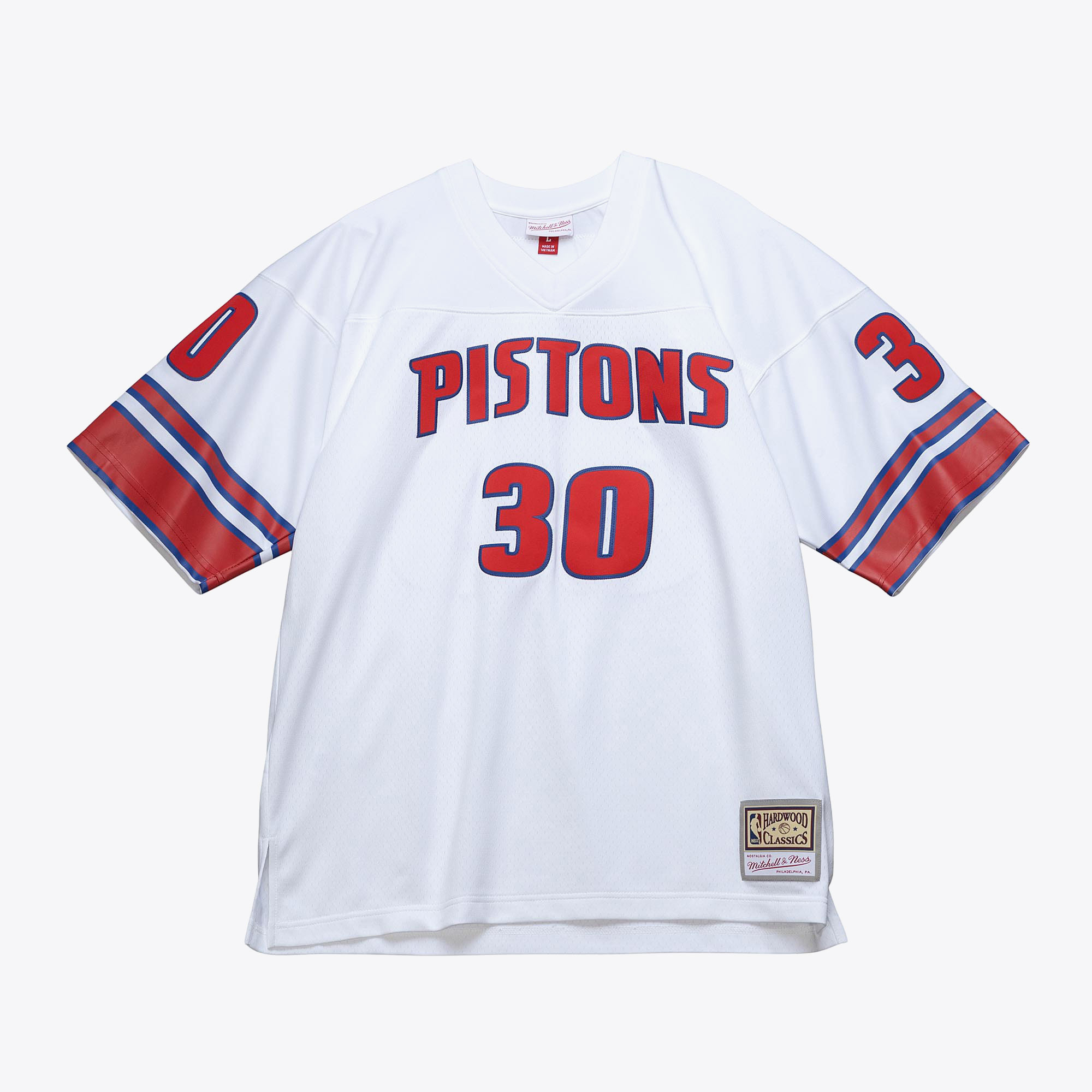 Detroit Pistons Mitchell & Ness Rasheed Wallace Audible Fashion Jersey - White, , rebel_hi-res