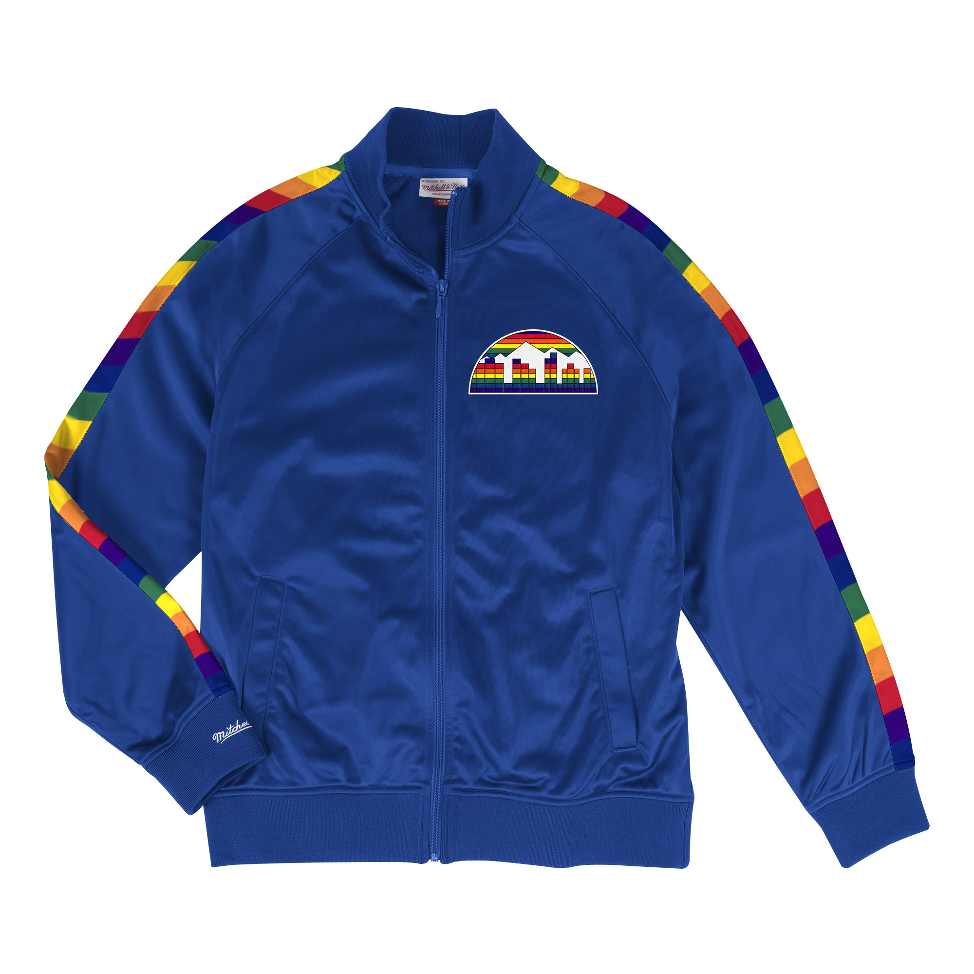 Denver Nuggets Mitchell & Ness Track Jacket - Royal Blue - Mens, , rebel_hi-res