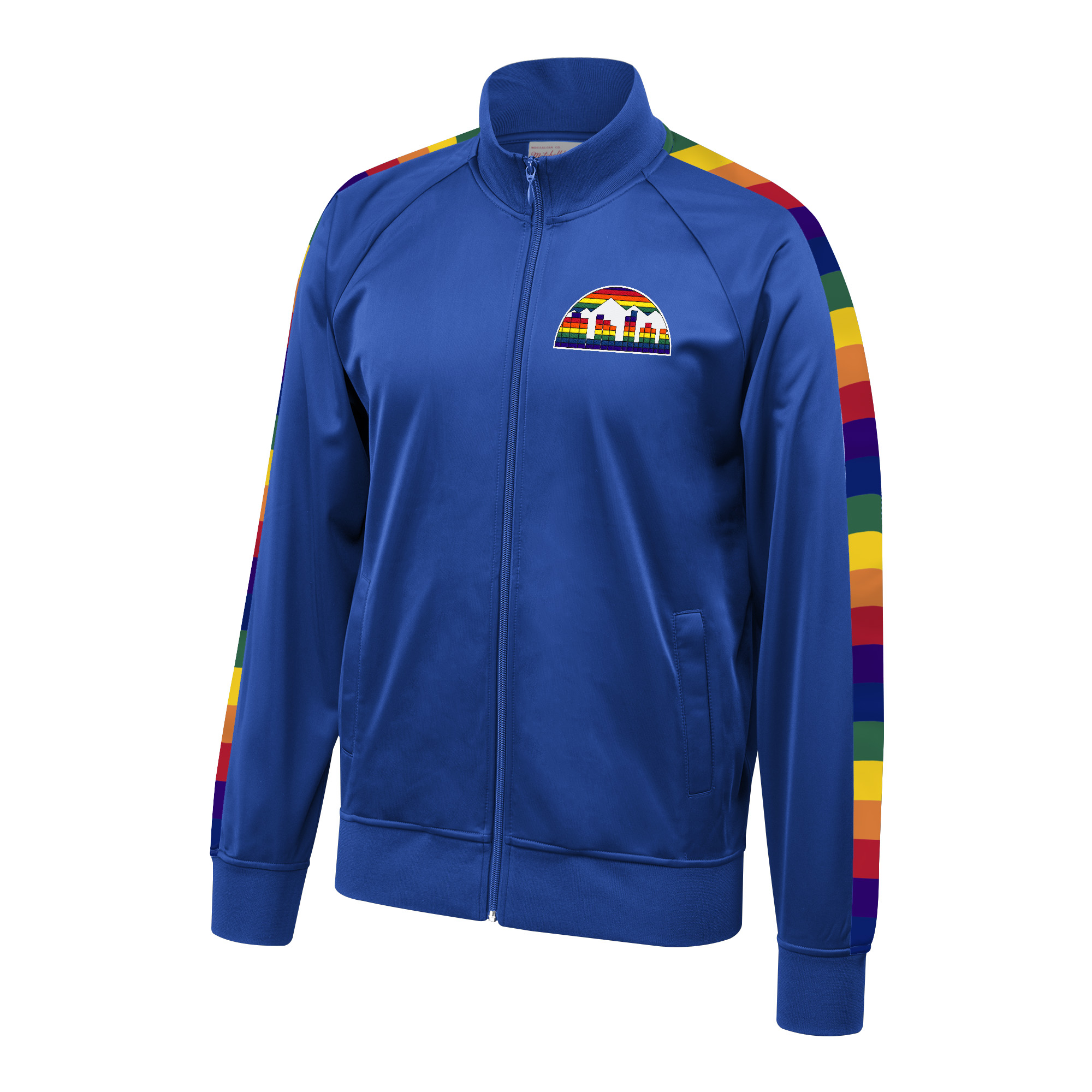 Denver Nuggets Mitchell & Ness Track Jacket - Royal Blue - Mens, , rebel_hi-res